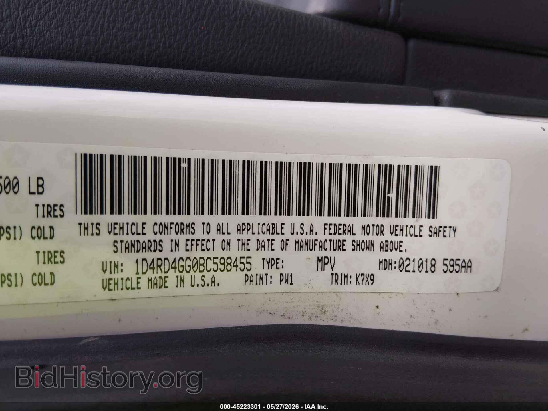 2011 DODGE DURANGO - VIN: 1D4RD4GG0BC598455 - Photo 9