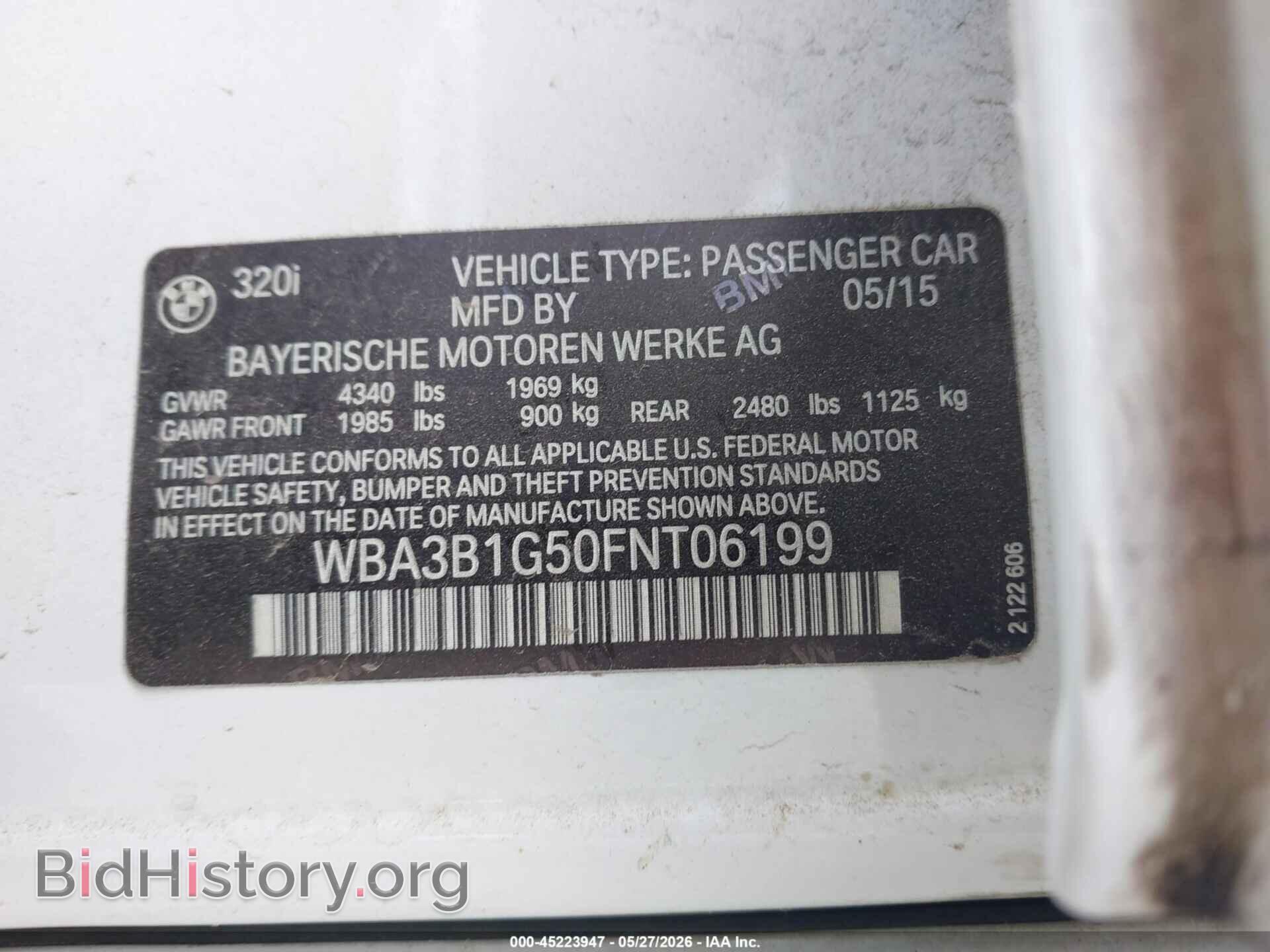2015 BMW 320I - VIN: WBA3B1G50FNT06199 - Photo 9