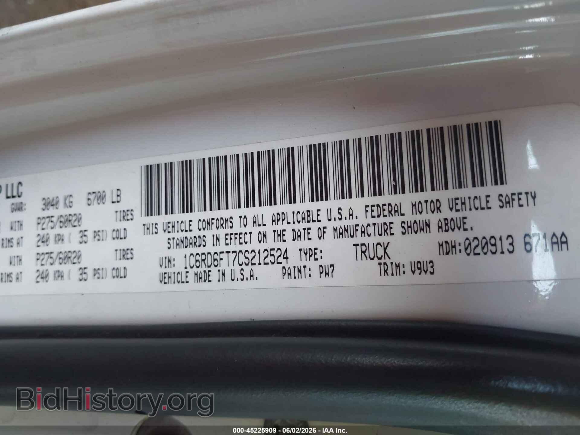 2012 RAM 1500 - VIN: 1C6RD6FT7CS212524 - Photo 9