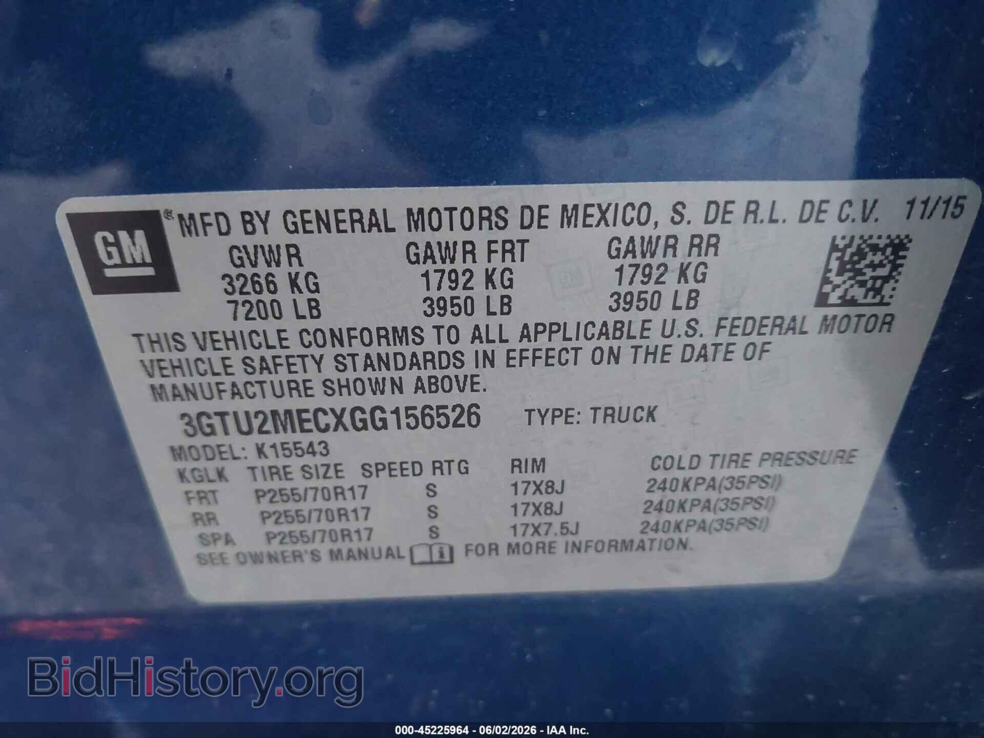 2016 GMC SIERRA - VIN: 3GTU2MECXGG156526 - Фото 9