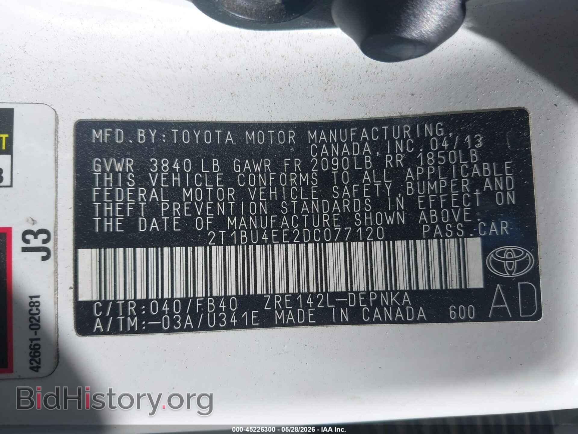 2013 TOYOTA COROLLA - VIN: 2T1BU4EE2DC077120 - Photo 9