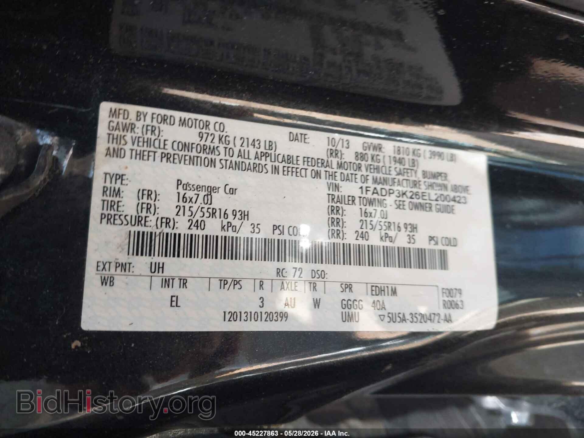 2014 FORD FOCUS - VIN: 1FADP3K26EL200423 - Photo 9