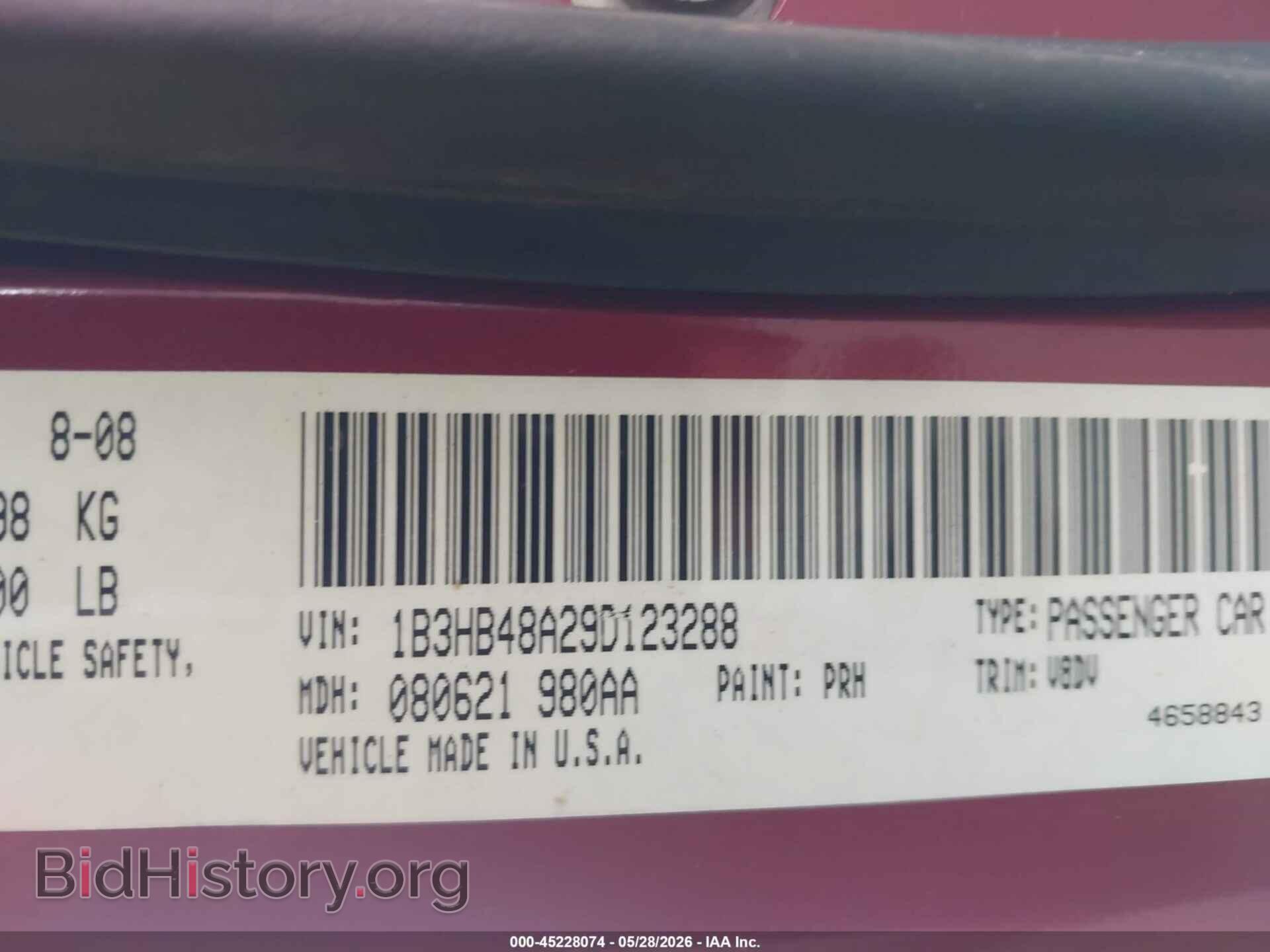 2009 DODGE CALIBER - VIN: 1B3HB48A29D123288 - Photo 9