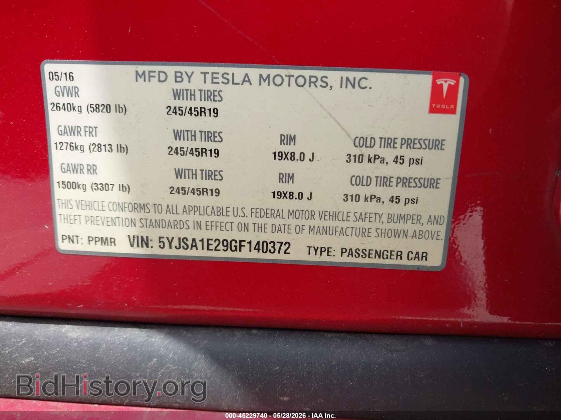 2016 TESLA MODEL S - VIN: 5YJSA1E29GF140372 - Photo 9