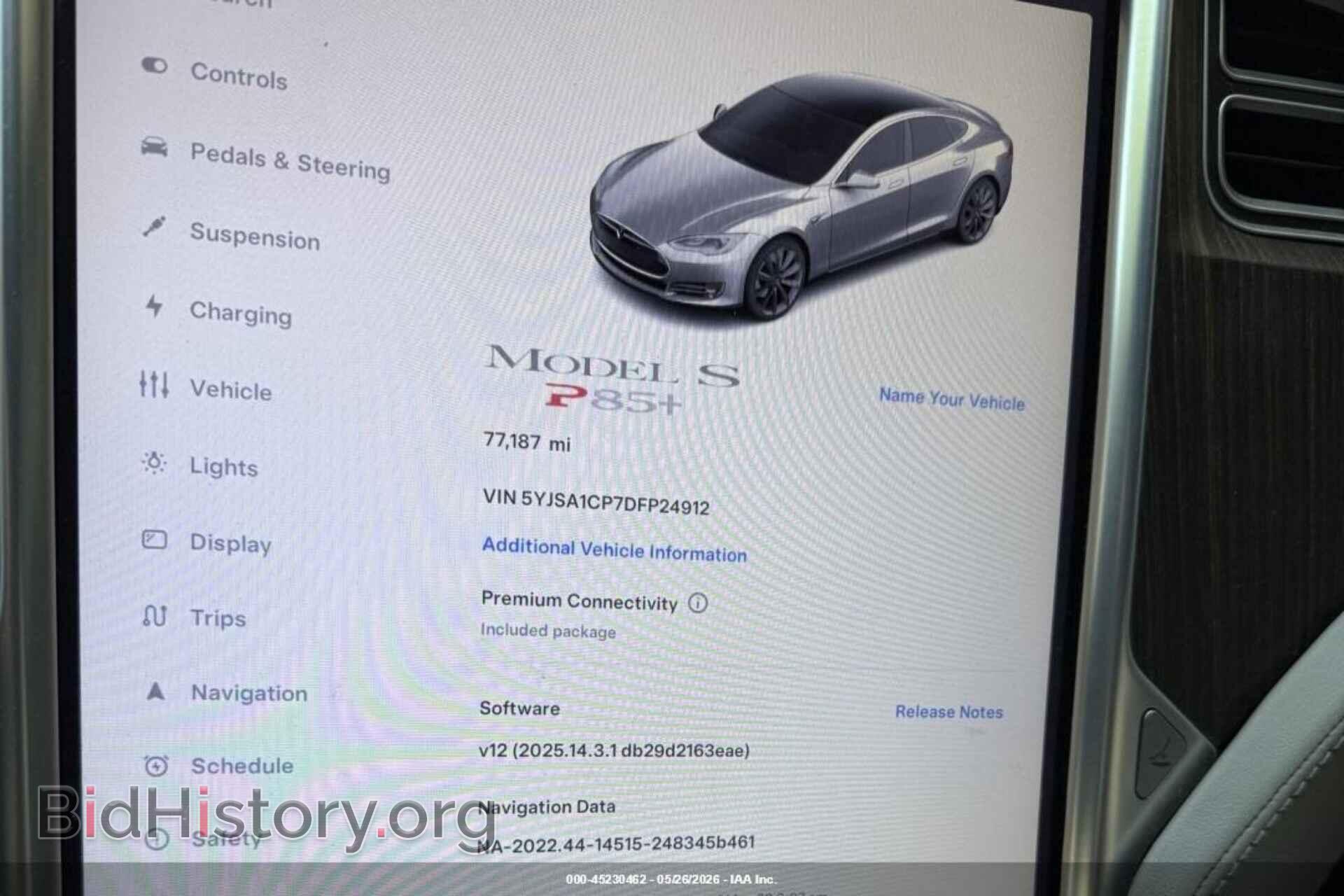 2013 TESLA MODEL S - VIN: 5YJSA1CP7DFP24912 - Photo 7