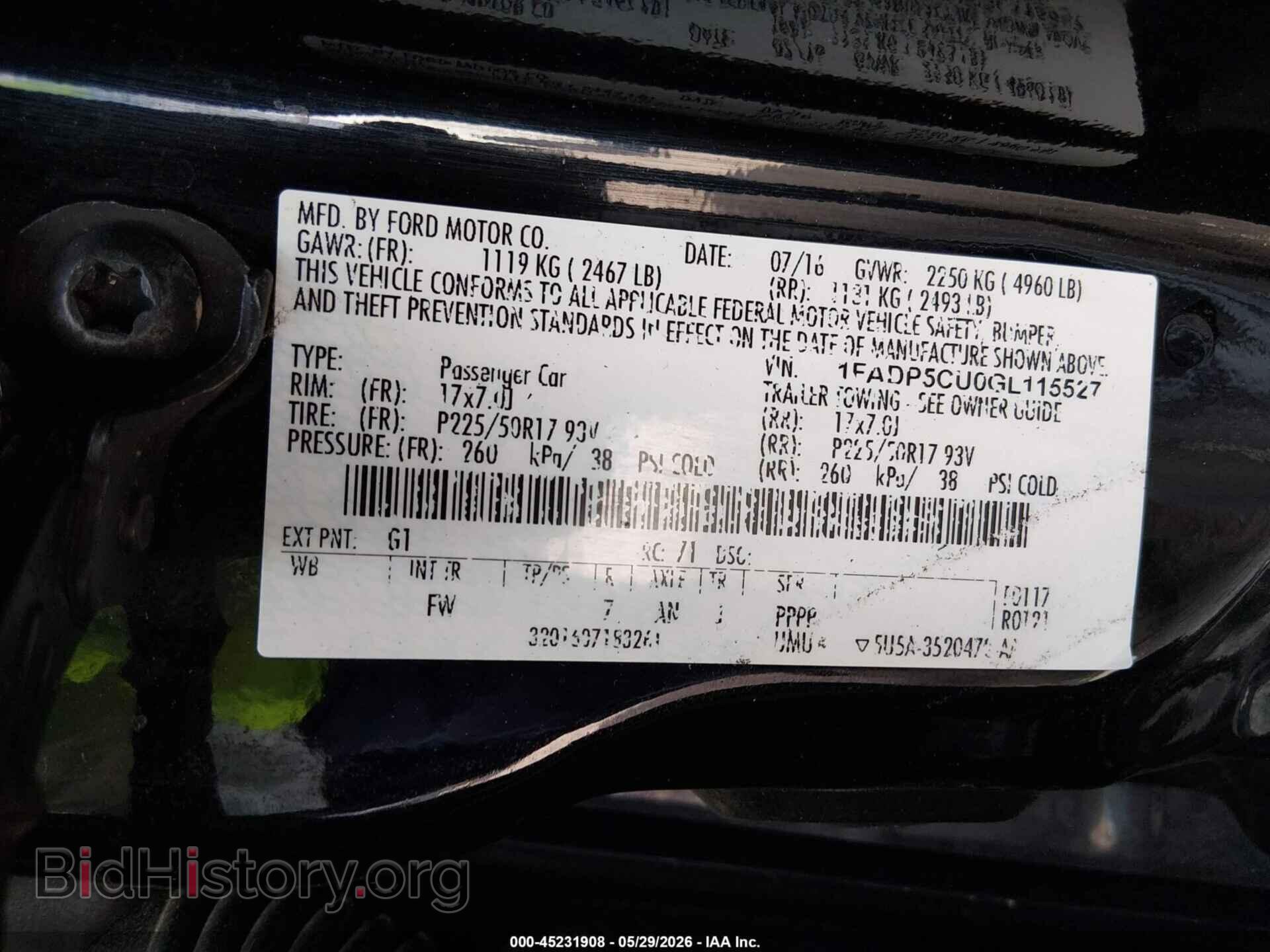 2016 FORD C-MAX ENERGI - VIN: 1FADP5CU0GL115527 - Фото 9