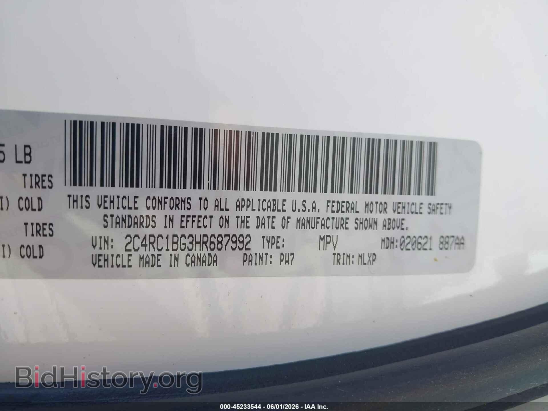 2017 CHRYSLER PACIFICA - VIN: 2C4RC1BG3HR687992 - Photo 9