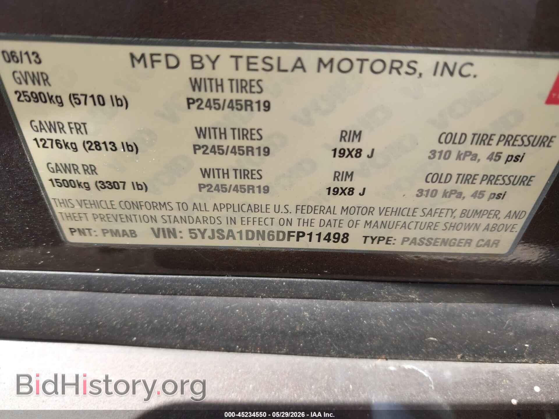 2013 TESLA MODEL S - VIN: 5YJSA1DN6DFP11498 - Photo 9