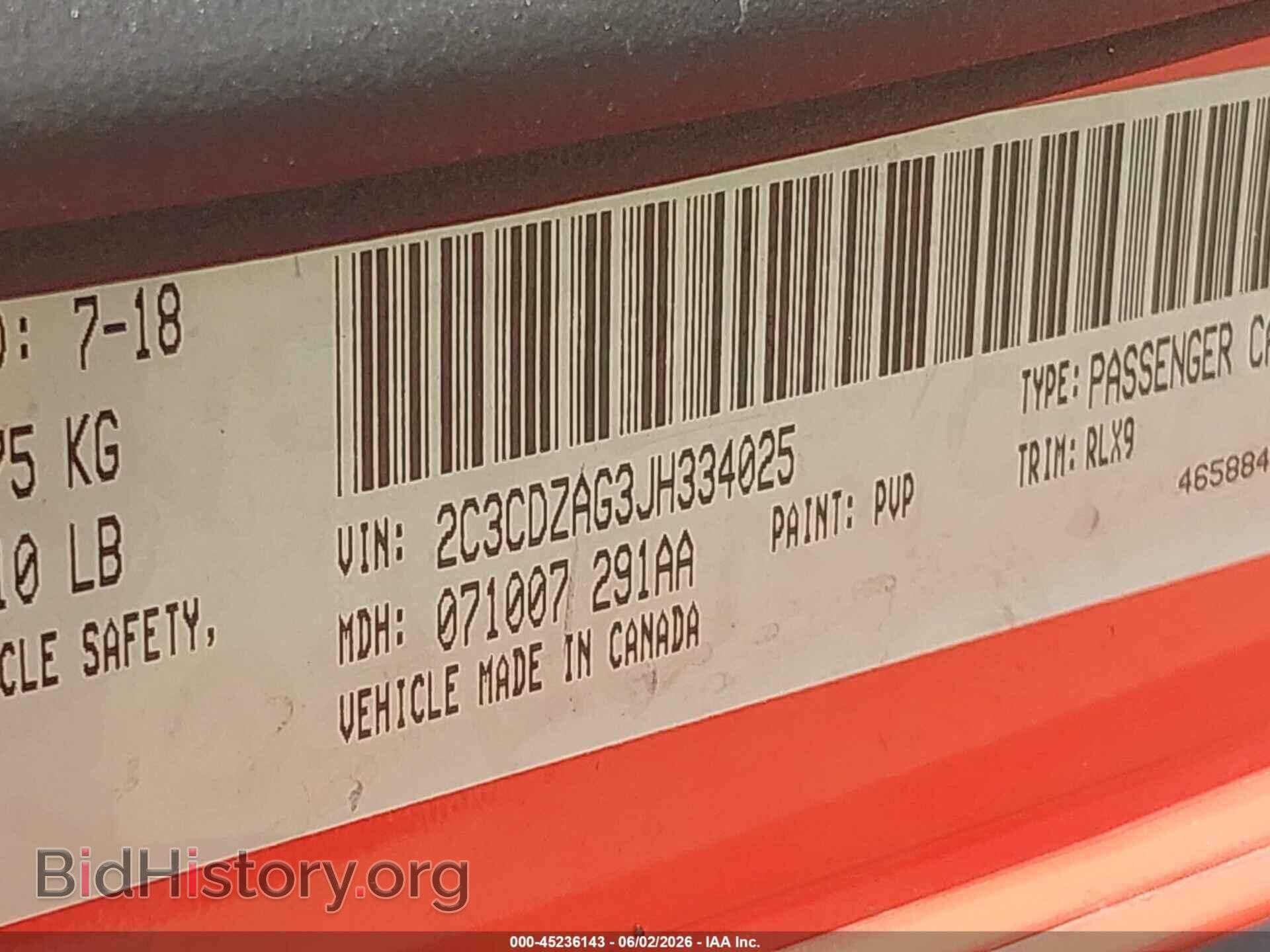 2018 DODGE CHALLENGER - VIN: 2C3CDZAG3JH334025 - Photo 9