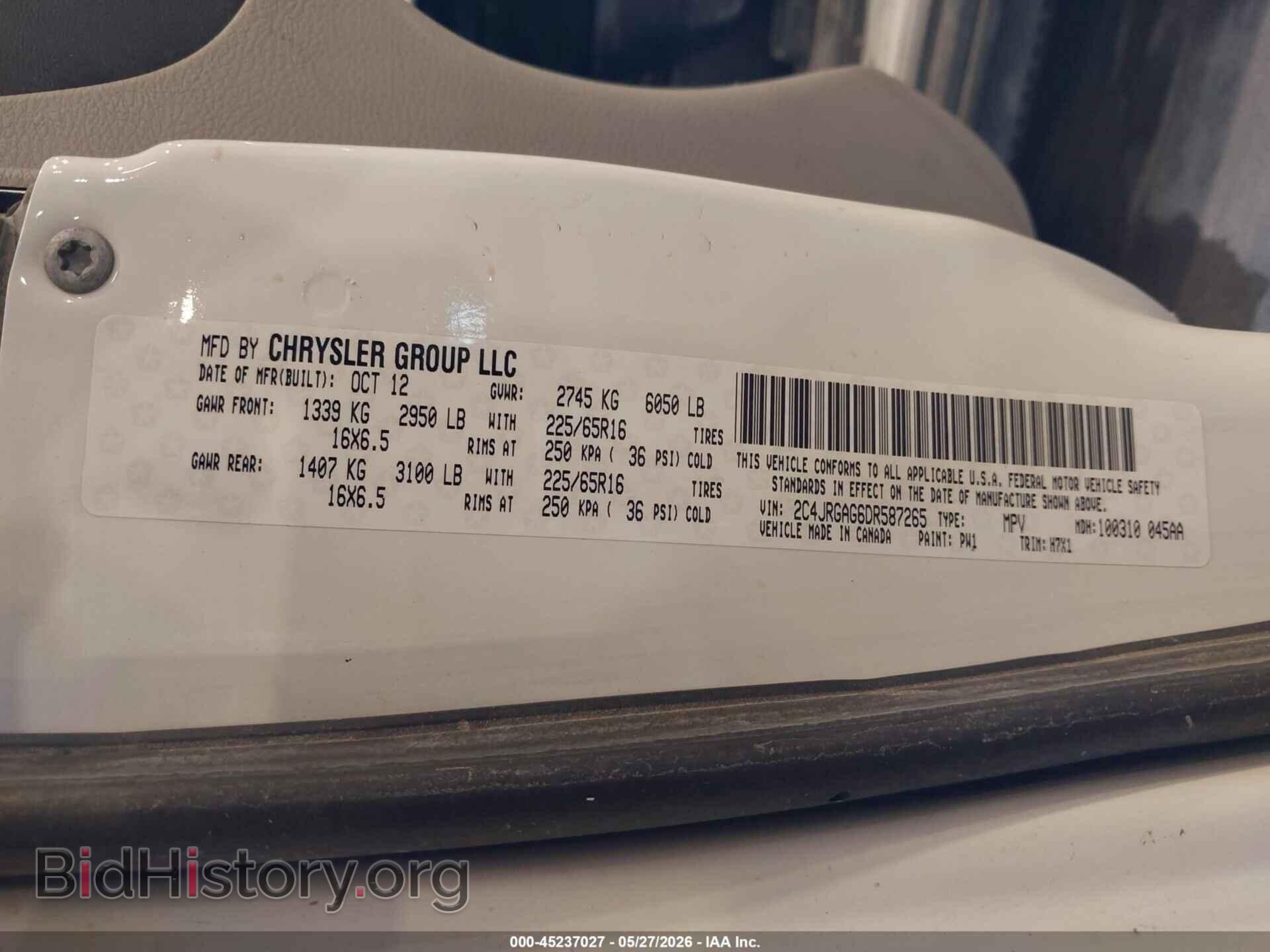 2013 RAM CARGO - VIN: 2C4JRGAG6DR587265 - Photo 9