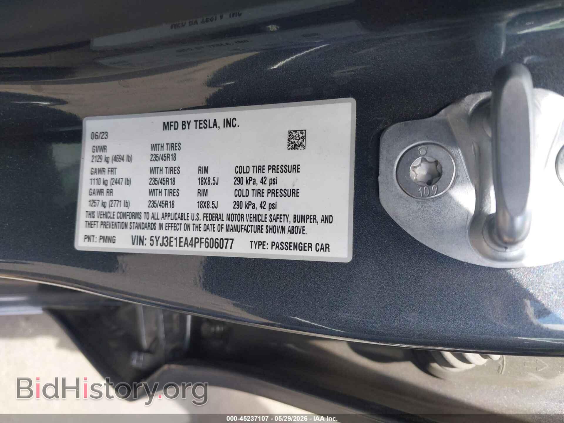 2023 TESLA MODEL 3 - VIN: 5YJ3E1EA4PF606077 - Фото 9