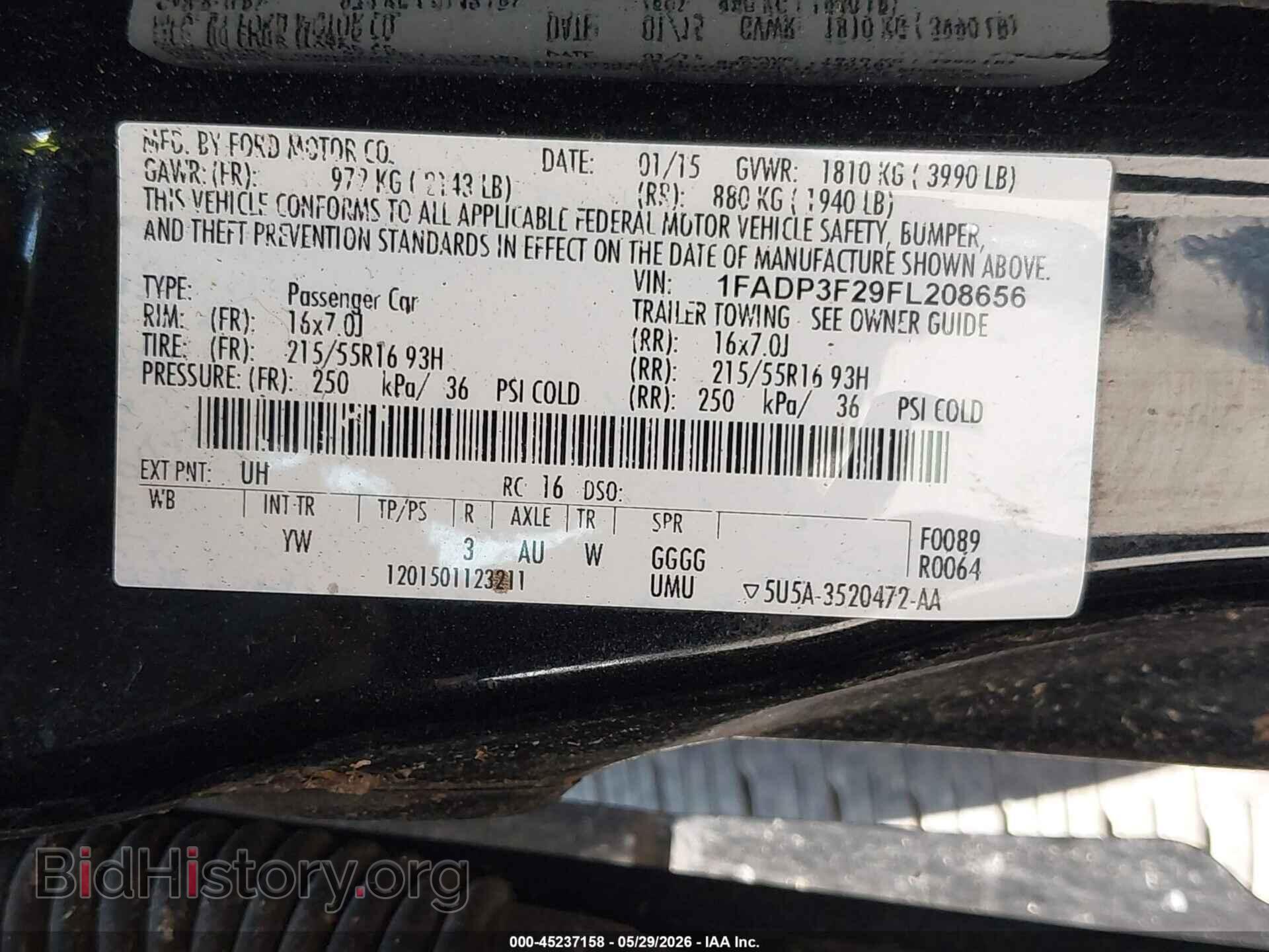 2015 FORD FOCUS - VIN: 1FADP3F29FL208656 - Фото 9