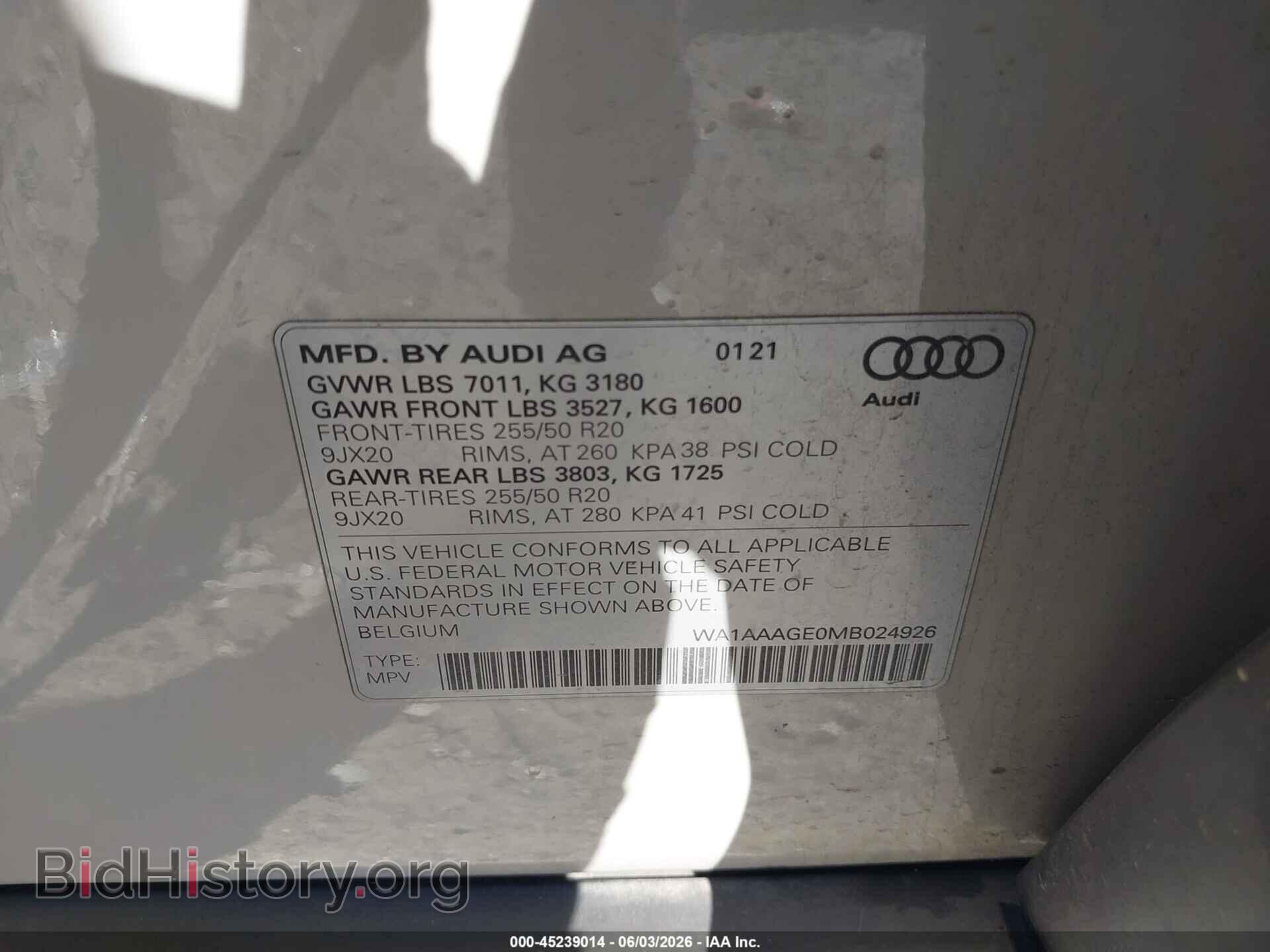 2021 AUDI E-TRON - VIN: WA1AAAGE0MB024926 - Photo 9