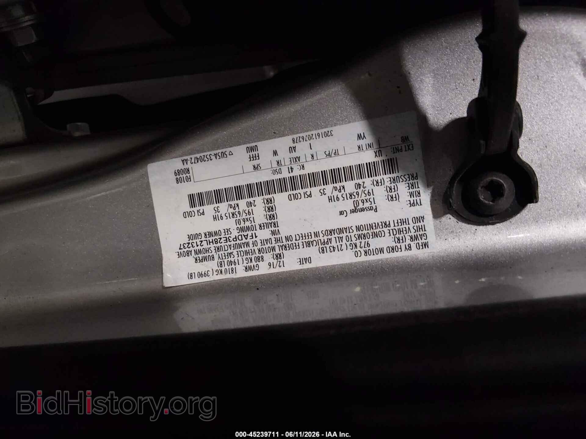 2017 FORD FOCUS - VIN: 1FADP3E28HL213237 - Photo 9