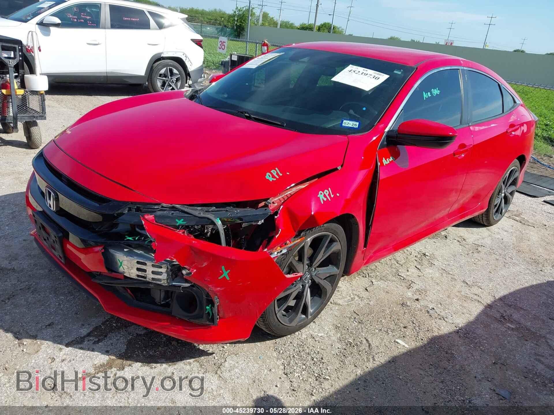 2019 HONDA CIVIC - VIN: 2HGFC2F8XKH552017 - Фото 2