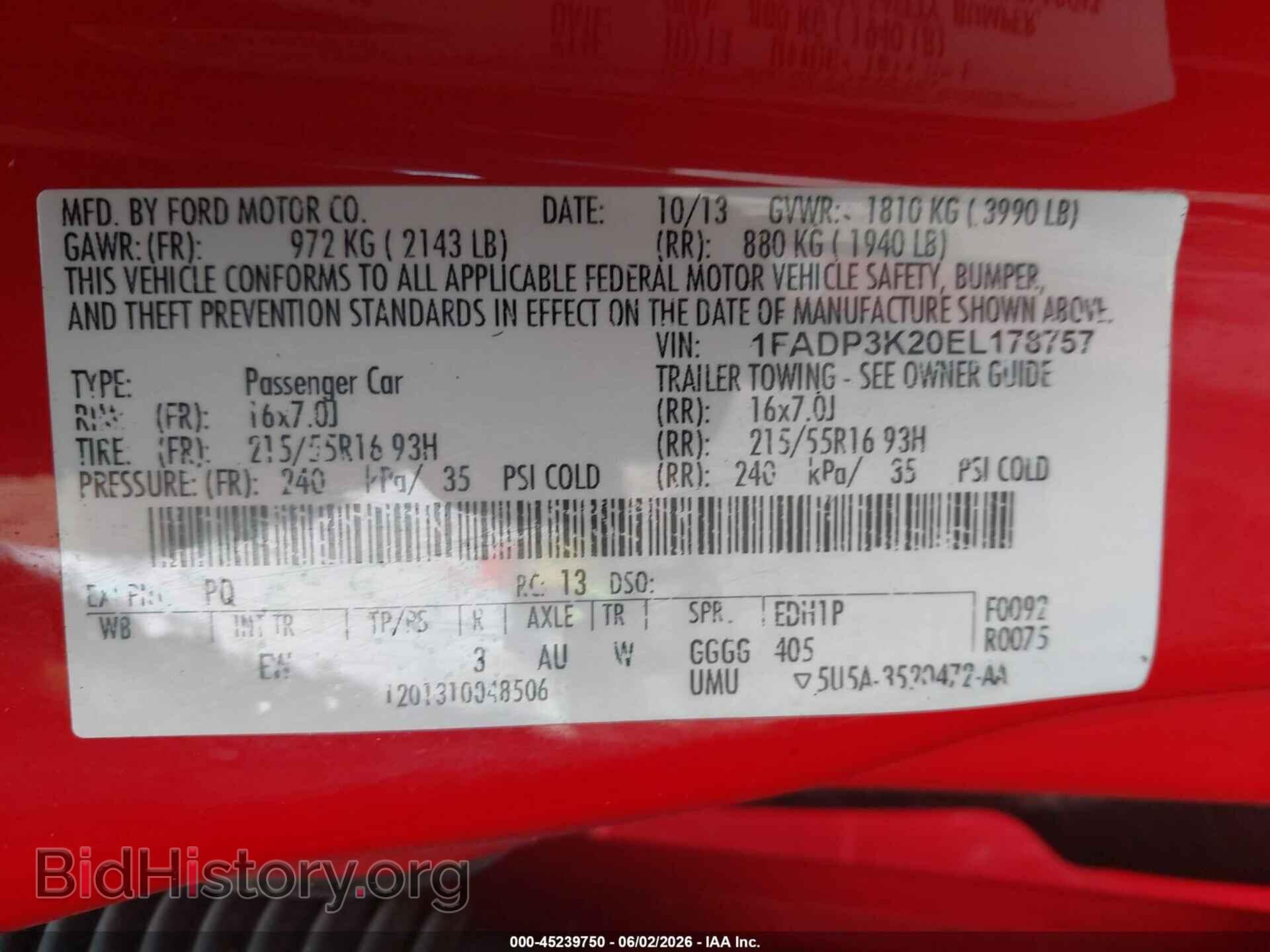 2014 FORD FOCUS - VIN: 1FADP3K20EL178757 - Photo 9