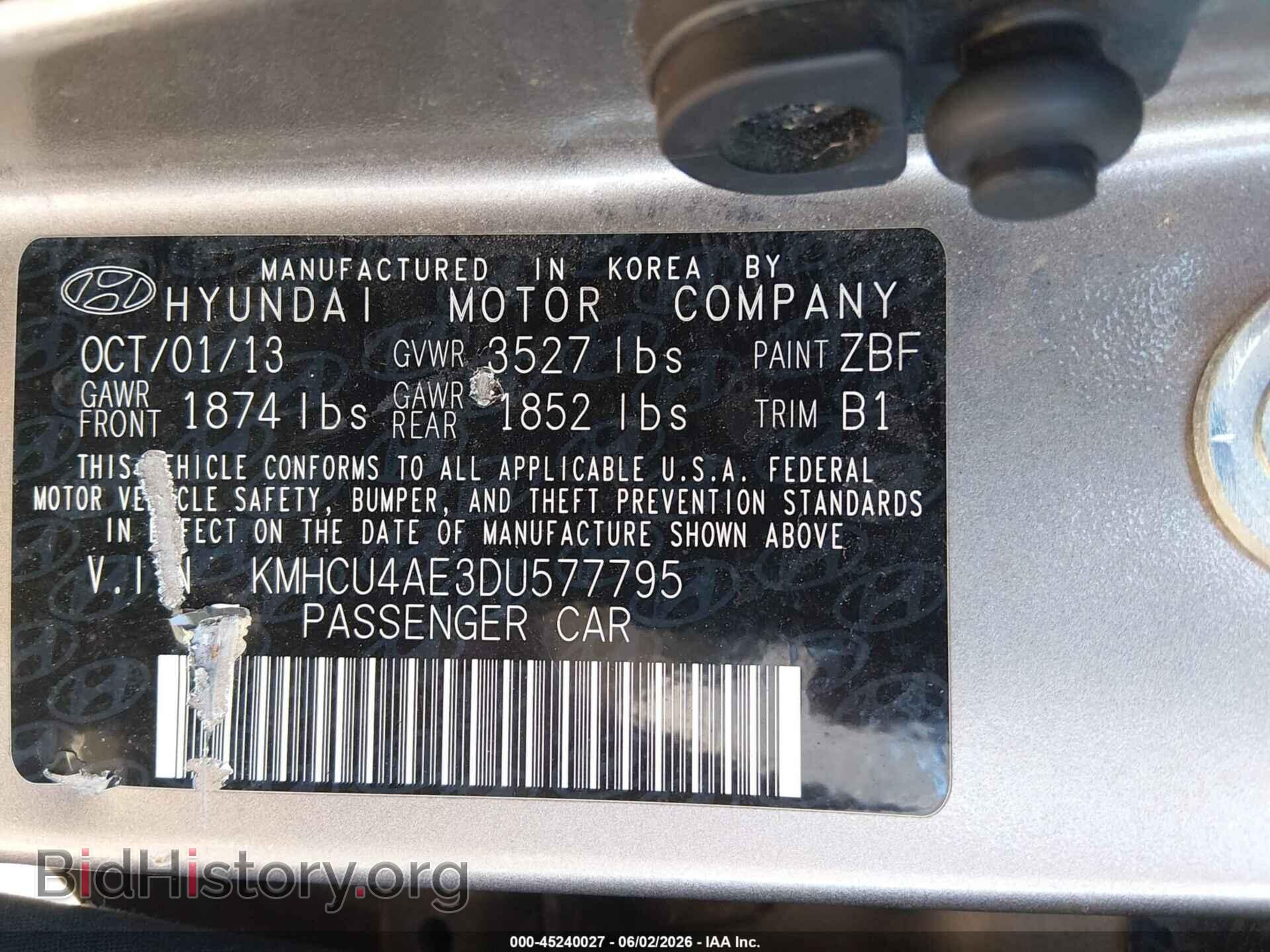 2013 HYUNDAI ACCENT - VIN: KMHCU4AE3DU577795 - Фото 9