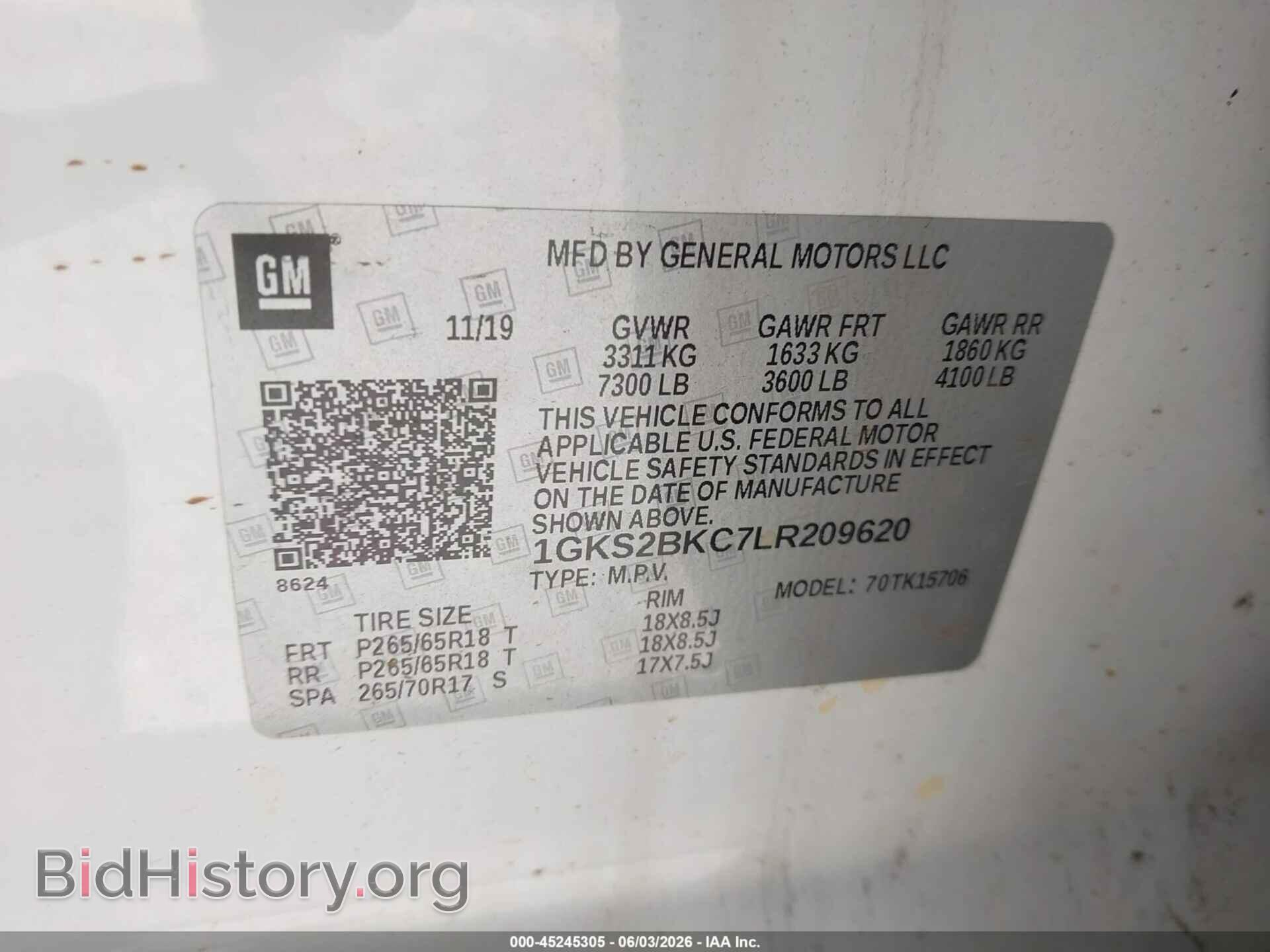 2020 GMC YUKON - VIN: 1GKS2BKC7LR209620 - Фото 9