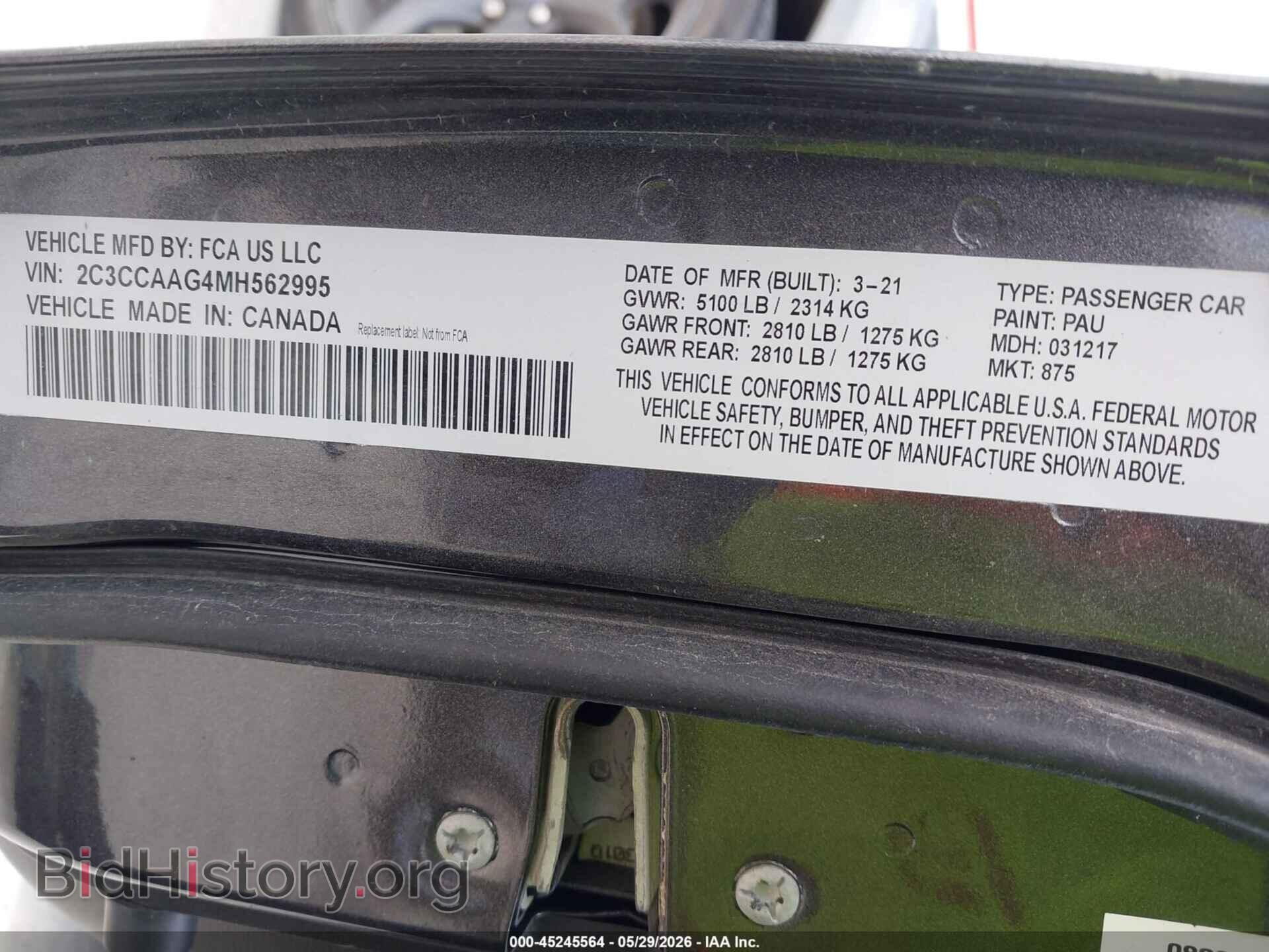 2021 CHRYSLER 300 - VIN: 2C3CCAAG4MH562995 - Photo 9