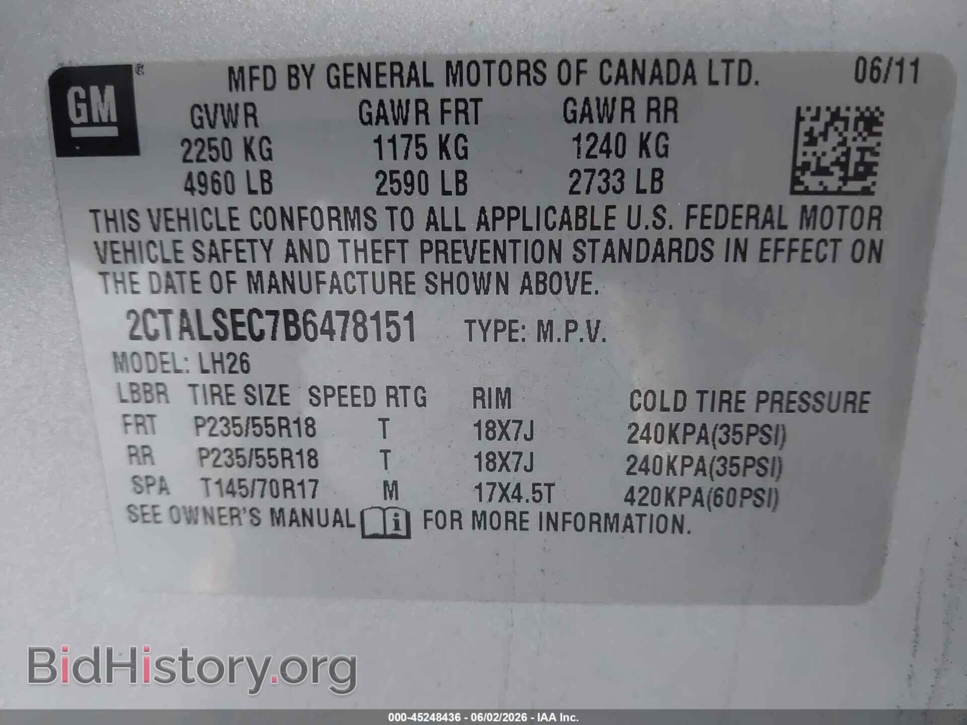 2011 GMC TERRAIN - VIN: 2CTALSEC7B6478151 - Photo 9
