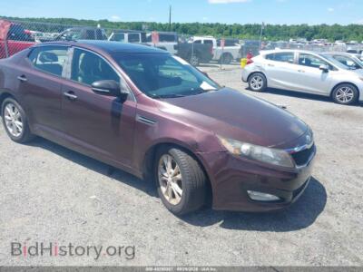 2012 Kia OPTIMA EX, бордовый — VIN 5XXGN4A74CG084023, IAAI