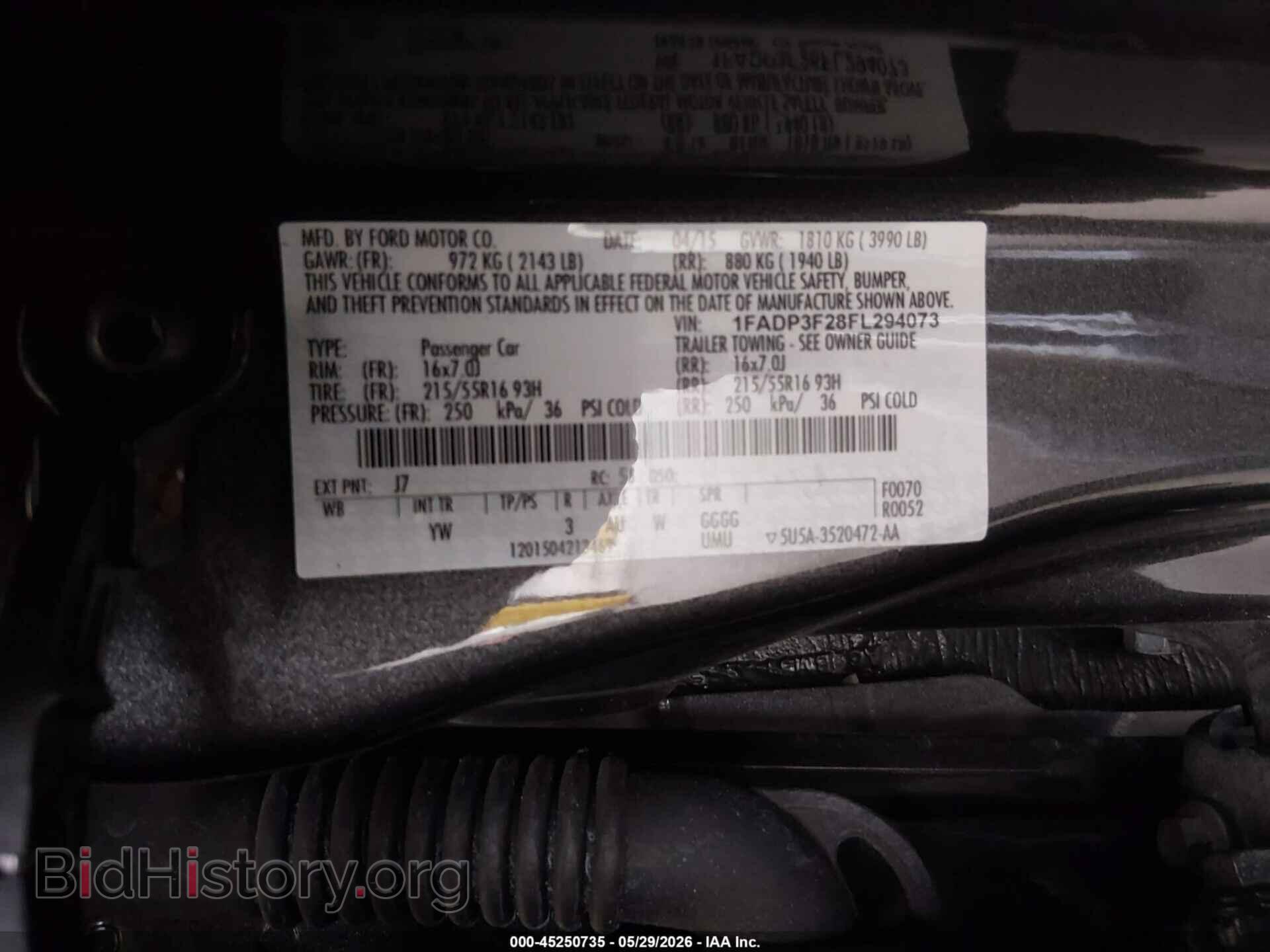 2015 FORD FOCUS - VIN: 1FADP3F28FL294073 - Фото 9