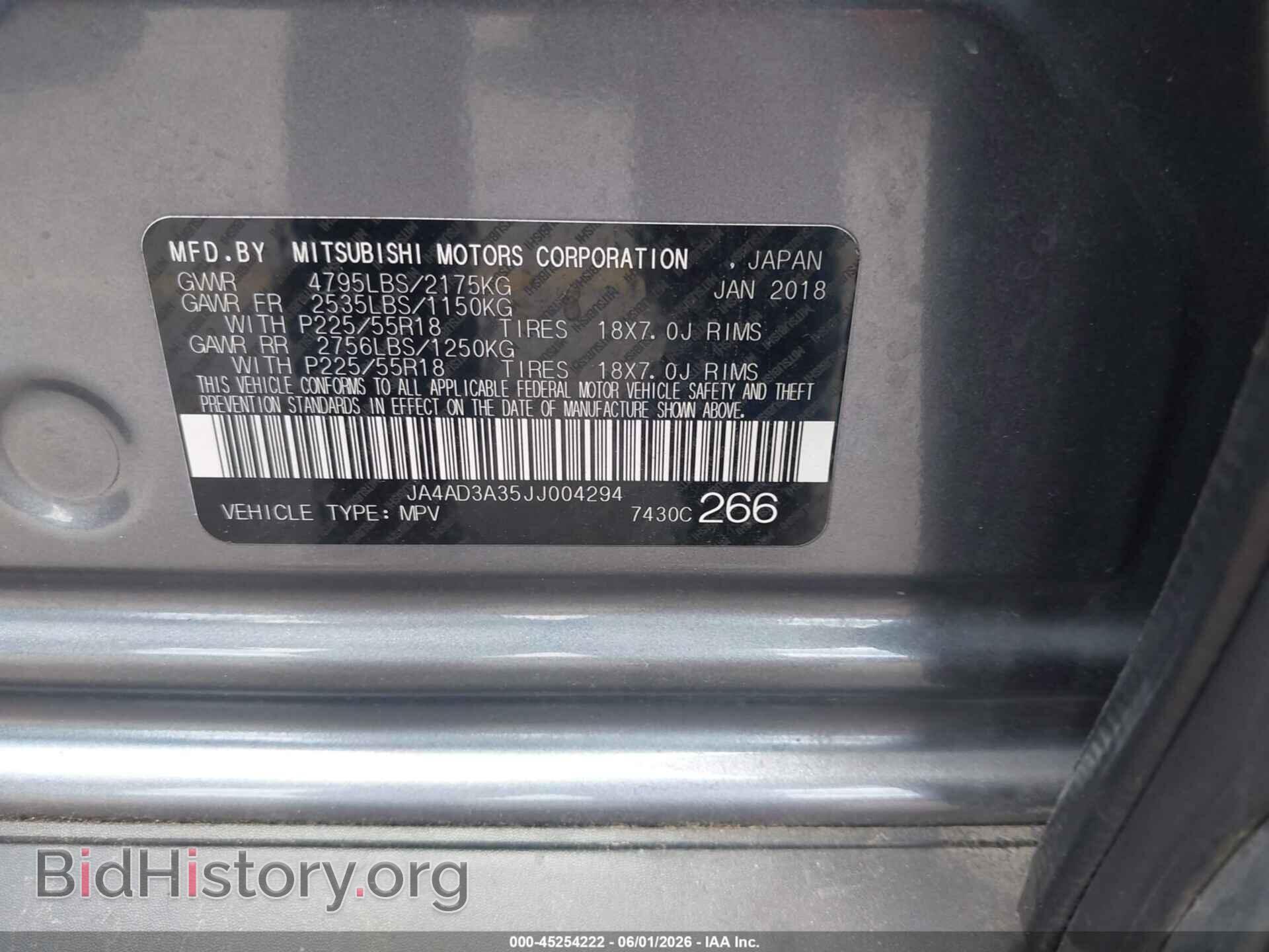 2018 MITSUBISHI OUTLANDER - VIN: JA4AD3A35JJ004294 - Фото 9