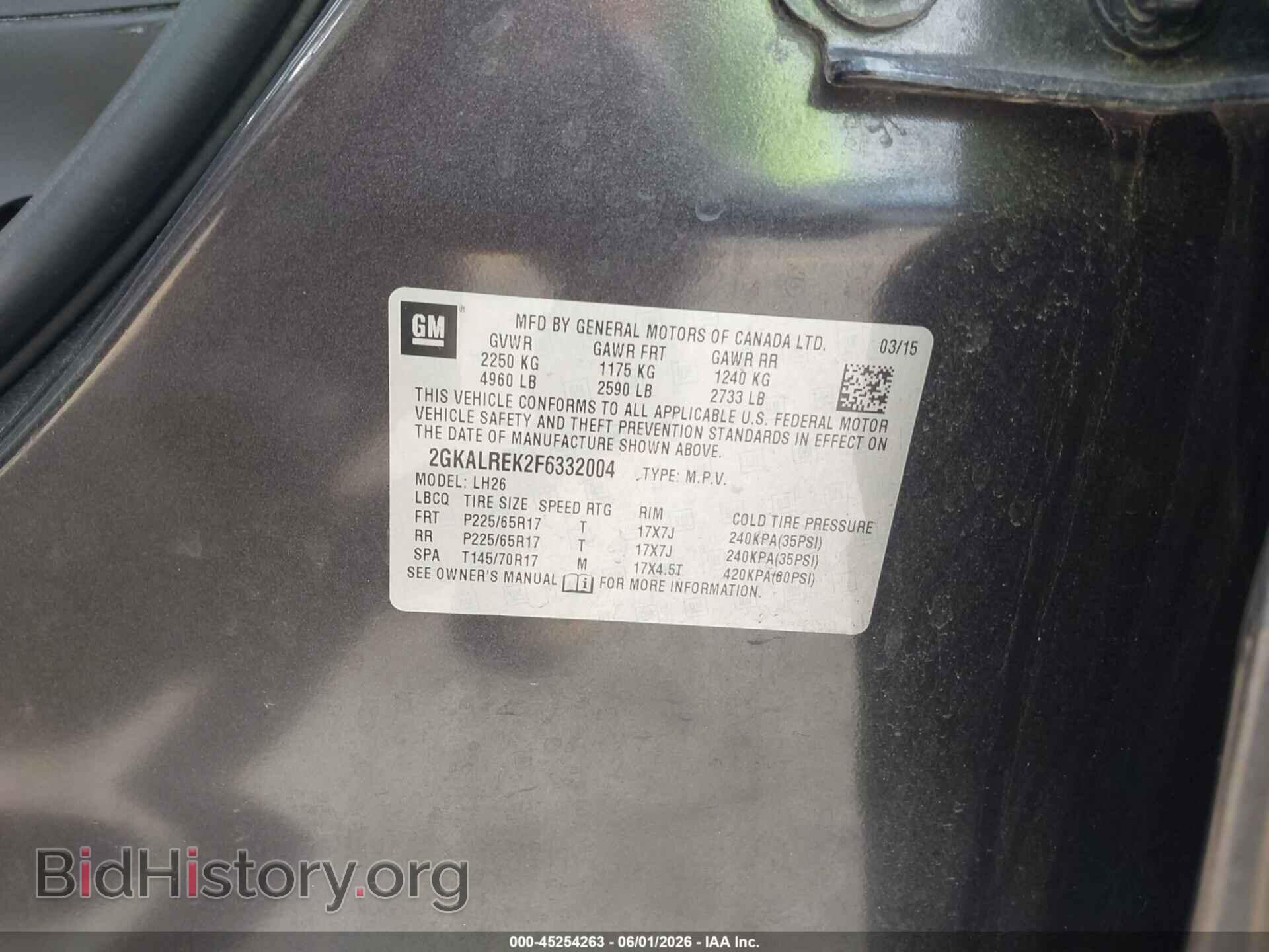 2015 GMC TERRAIN - VIN: 2GKALREK2F6332004 - Photo 9