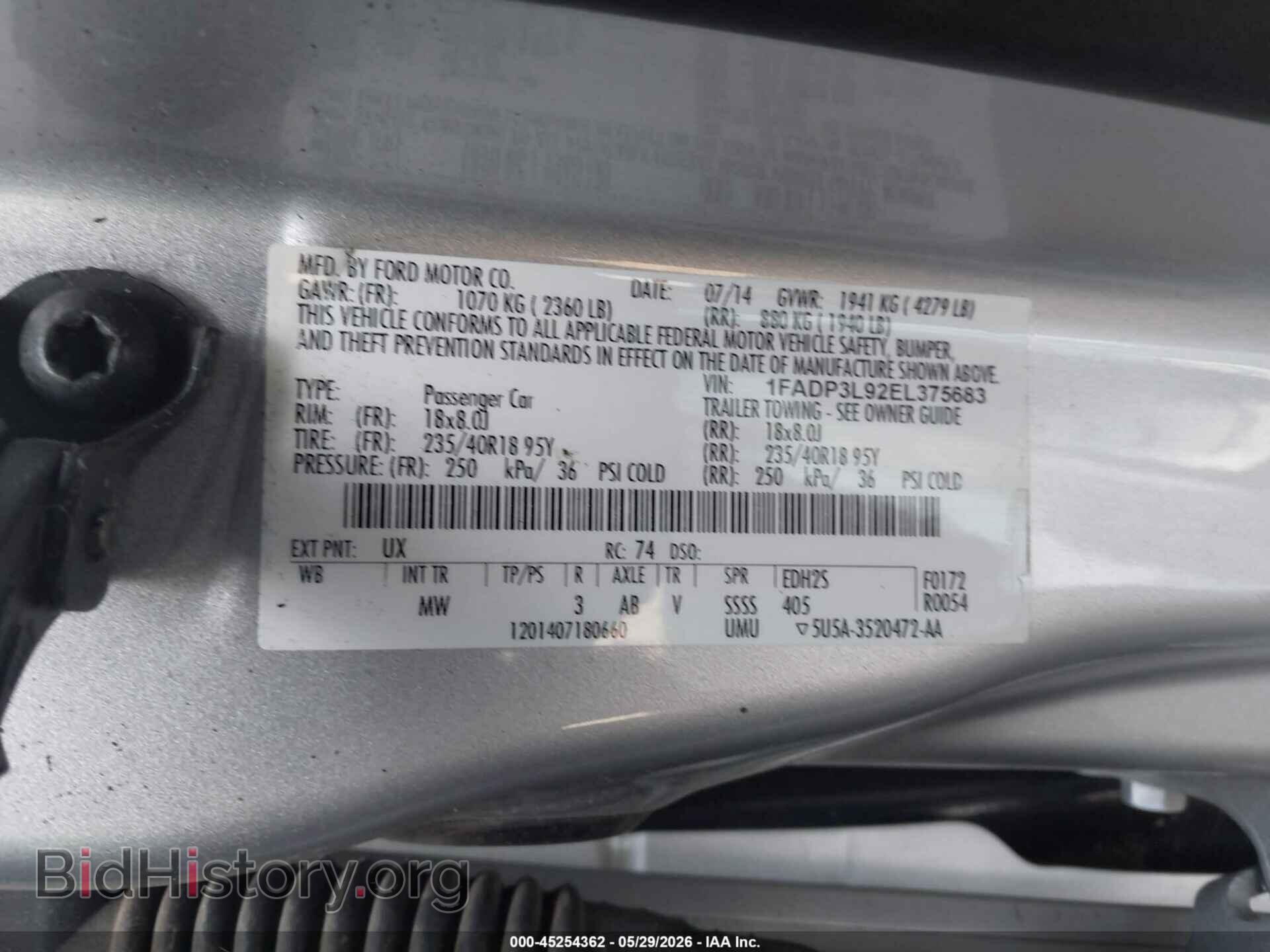2014 FORD FOCUS ST - VIN: 1FADP3L92EL375683 - Фото 9