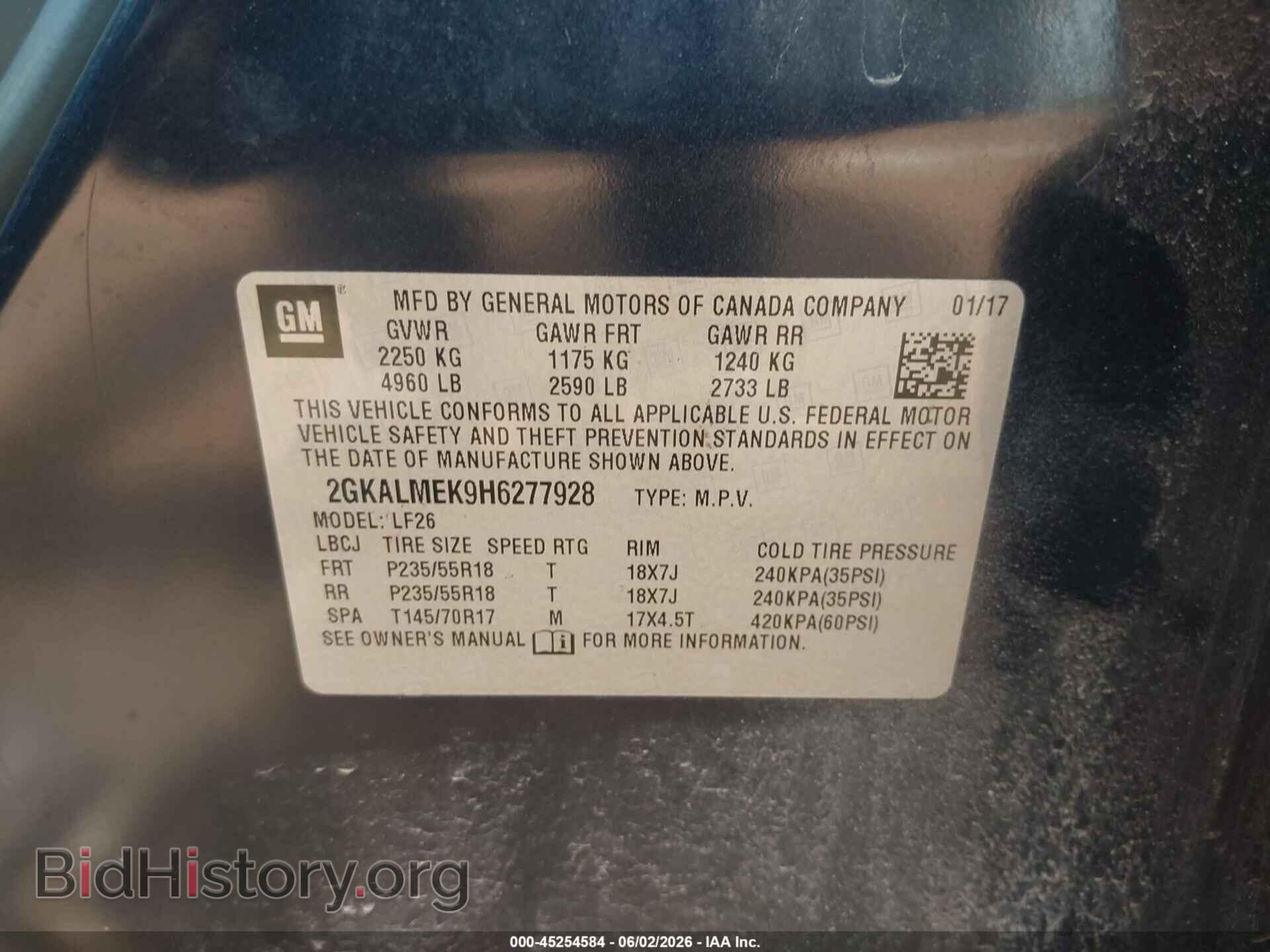 2017 GMC TERRAIN - VIN: 2GKALMEK9H6277928 - Фото 9