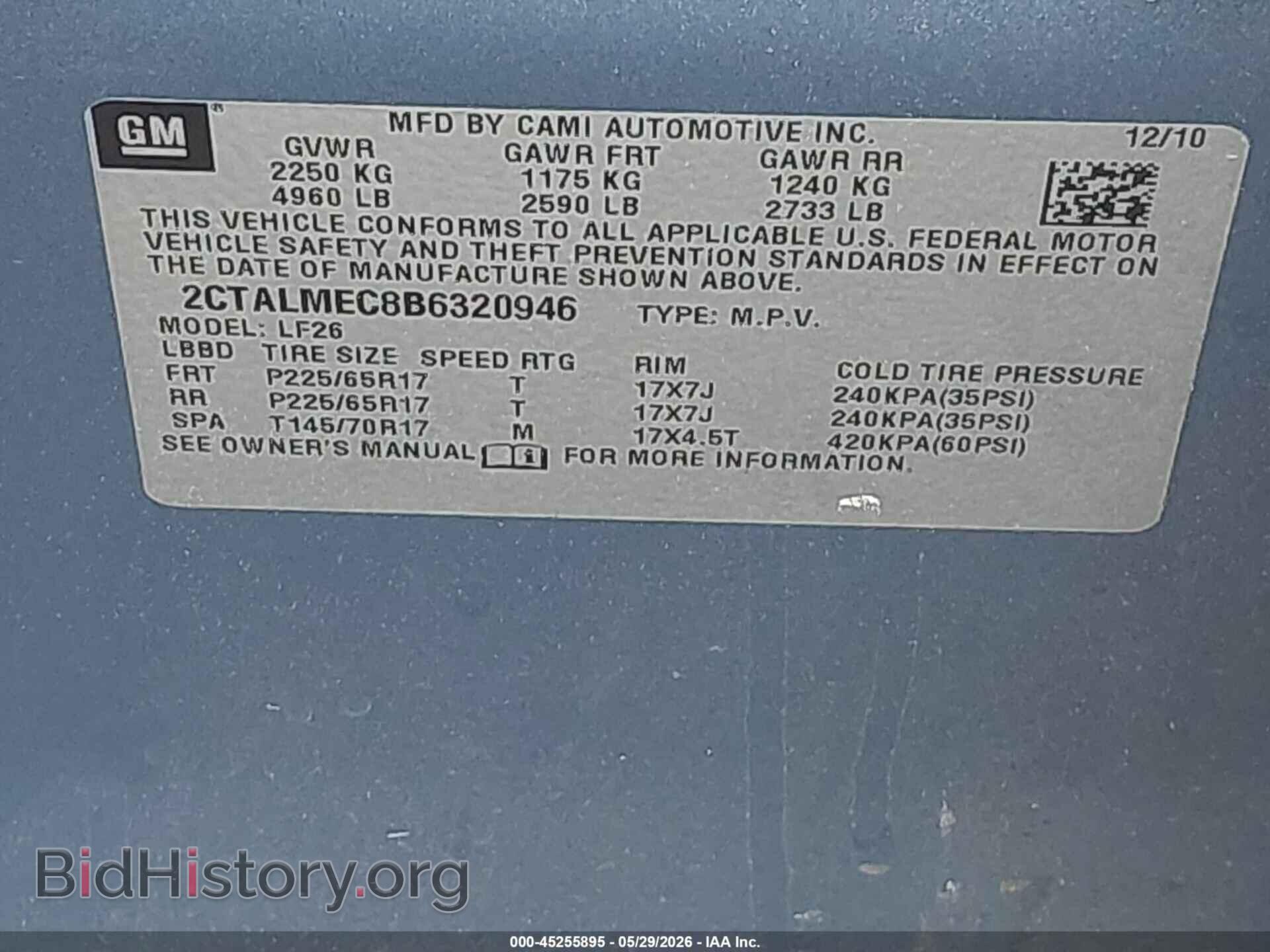 2011 GMC TERRAIN - VIN: 2CTALMEC8B6320946 - Photo 9