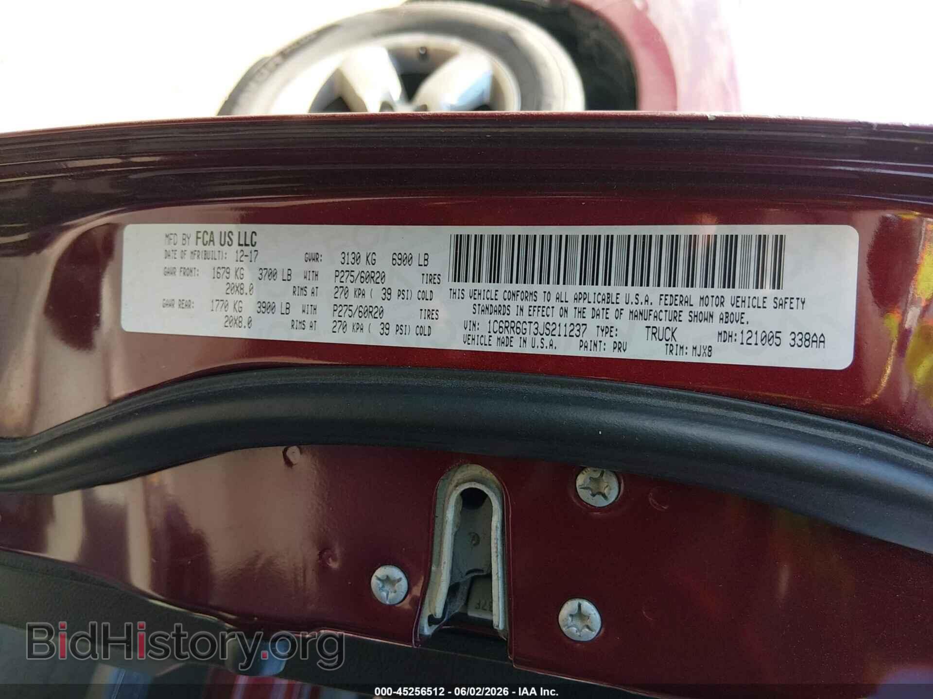 2018 RAM 1500 - VIN: 1C6RR6GT3JS211237 - Фото 9