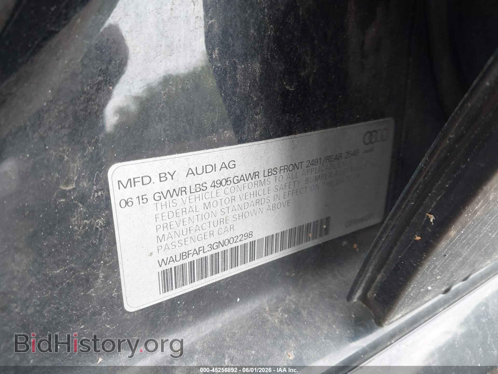 2016 AUDI A4 - VIN: WAUBFAFL3GN002298 - Photo 9