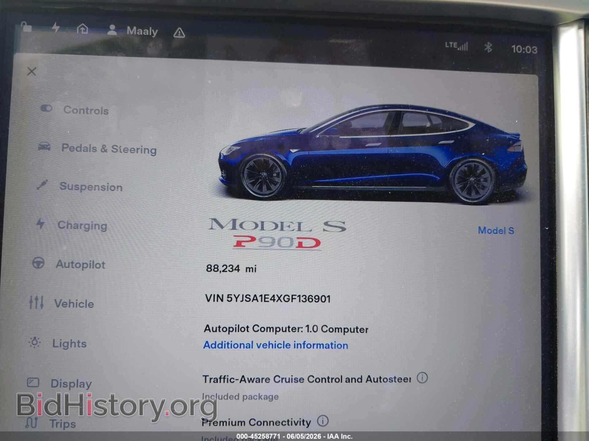 2016 TESLA MODEL S - VIN: 5YJSA1E4XGF136901 - Photo 7