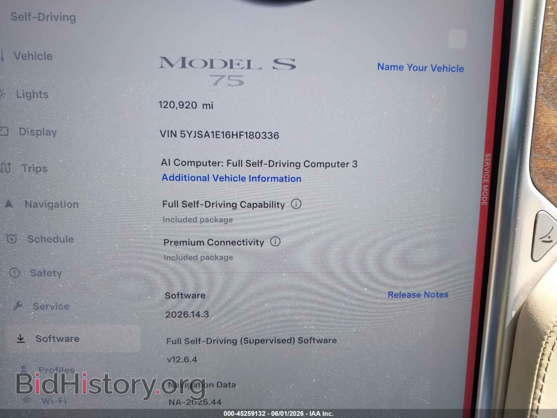 2017 TESLA MODEL S - VIN: 5YJSA1E16HF180336 - Photo 7