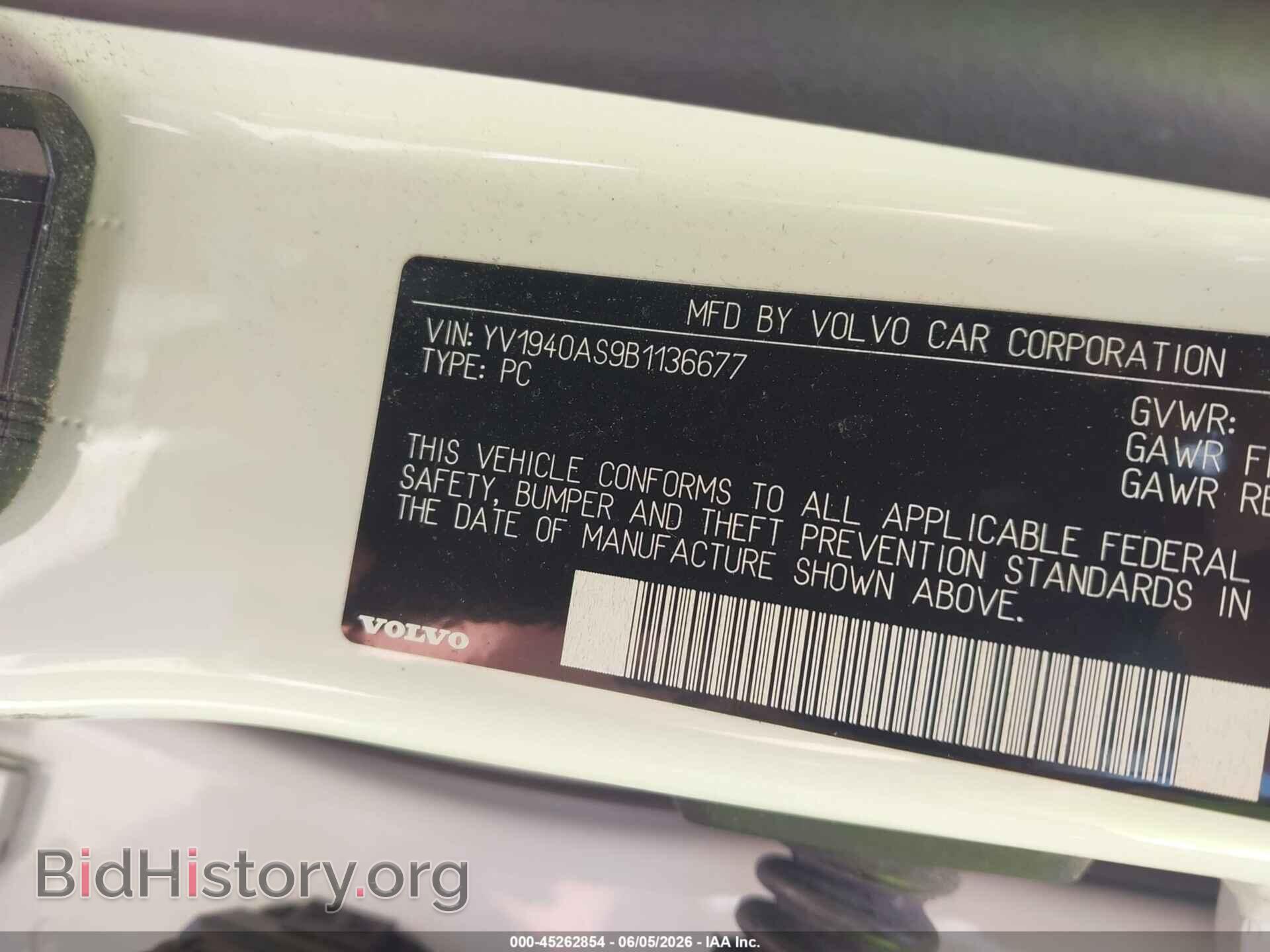 2011 VOLVO S80 - VIN: YV1940AS9B1136677 - Фото 9