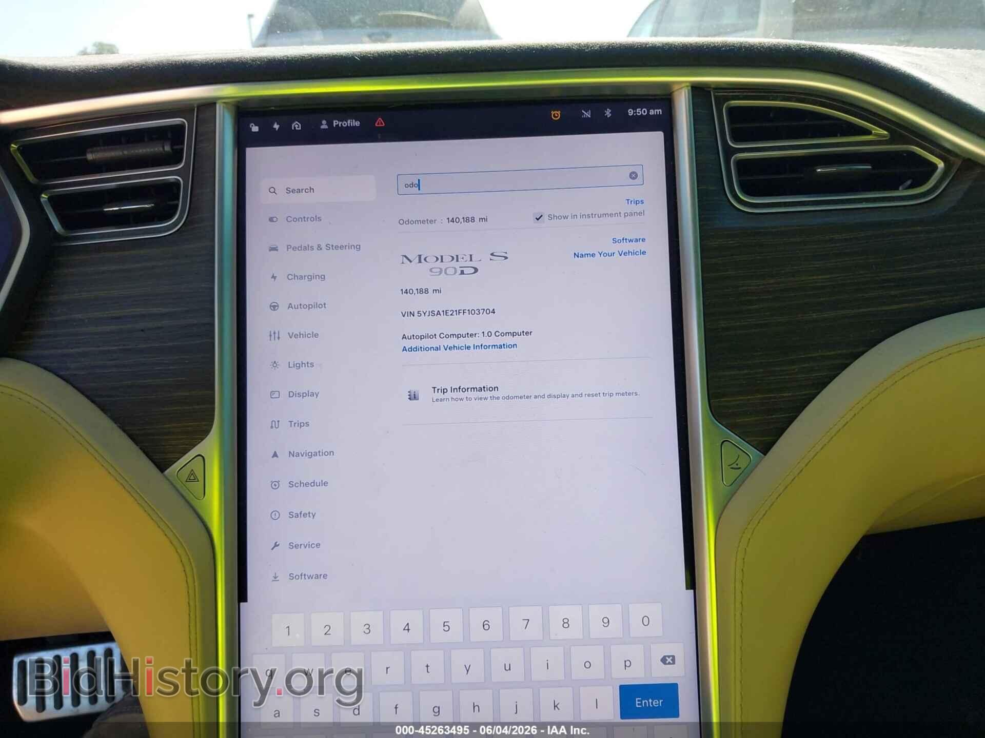 2015 TESLA MODEL S - VIN: 5YJSA1E21FF103704 - Photo 7