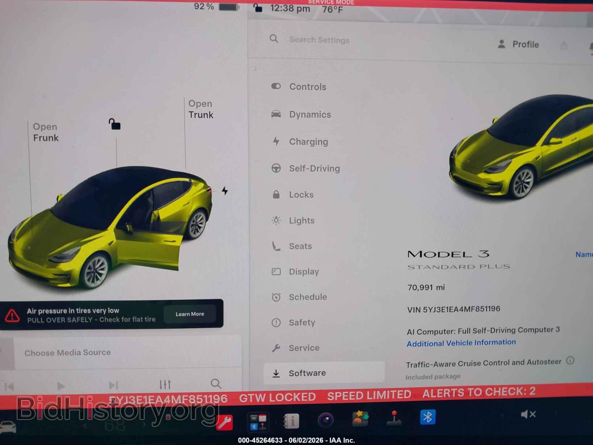 2021 TESLA MODEL 3 - VIN: 5YJ3E1EA4MF851196 - Фото 7