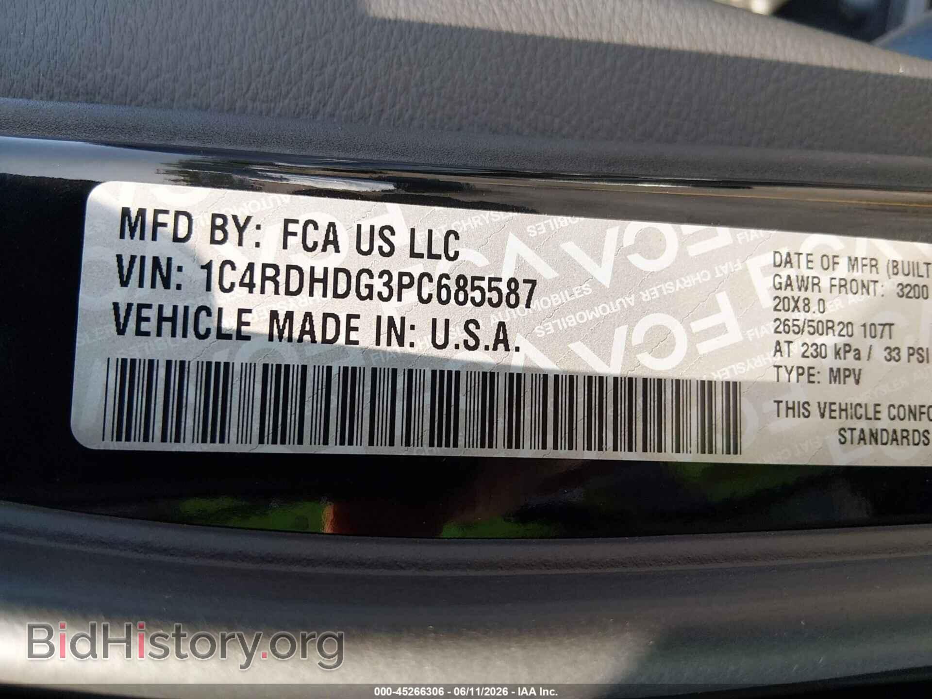 2023 DODGE DURANGO - VIN: 1C4RDHDG3PC685587 - Photo 9