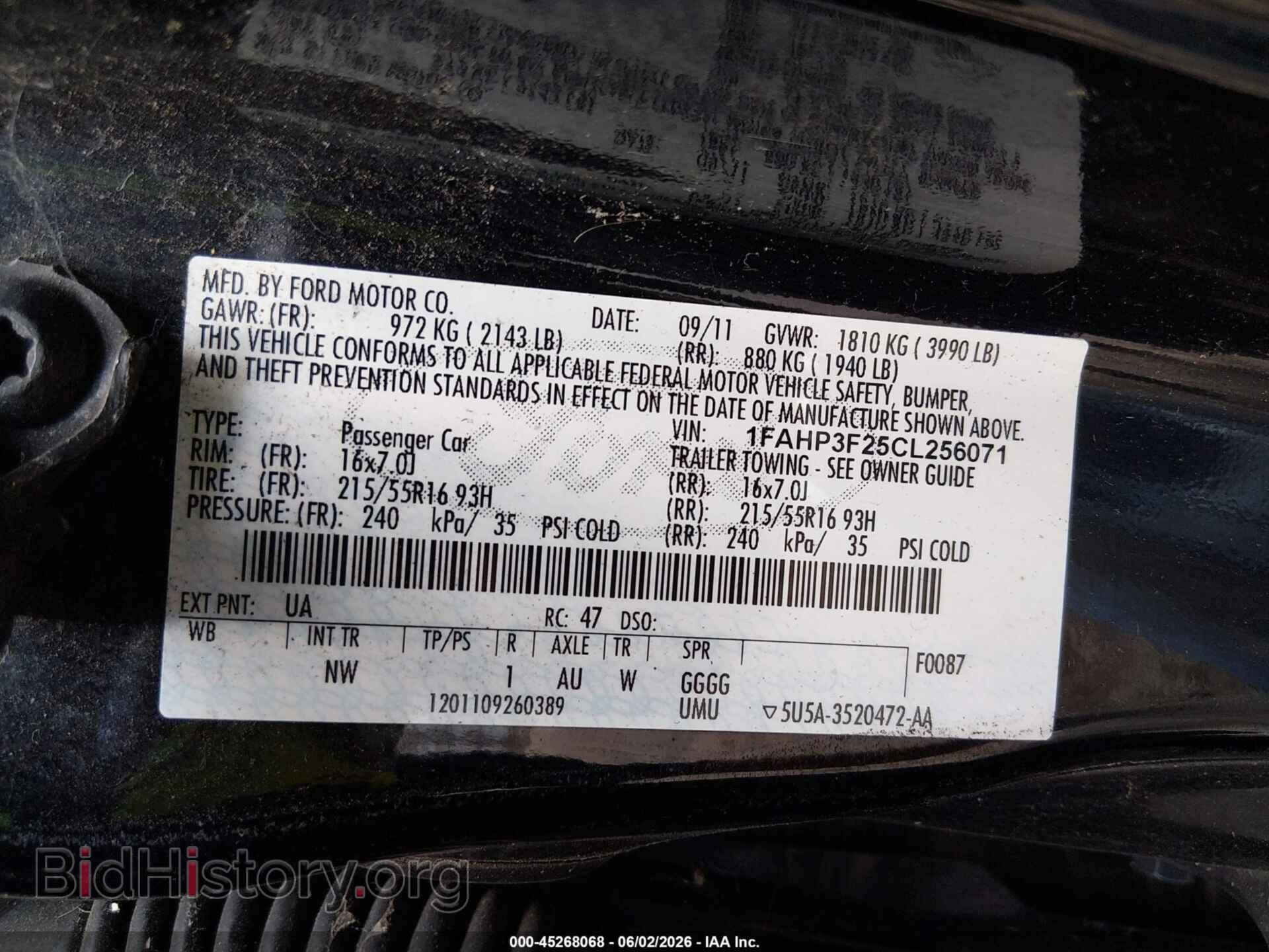 2012 FORD FOCUS - VIN: 1FAHP3F25CL256071 - Photo 9