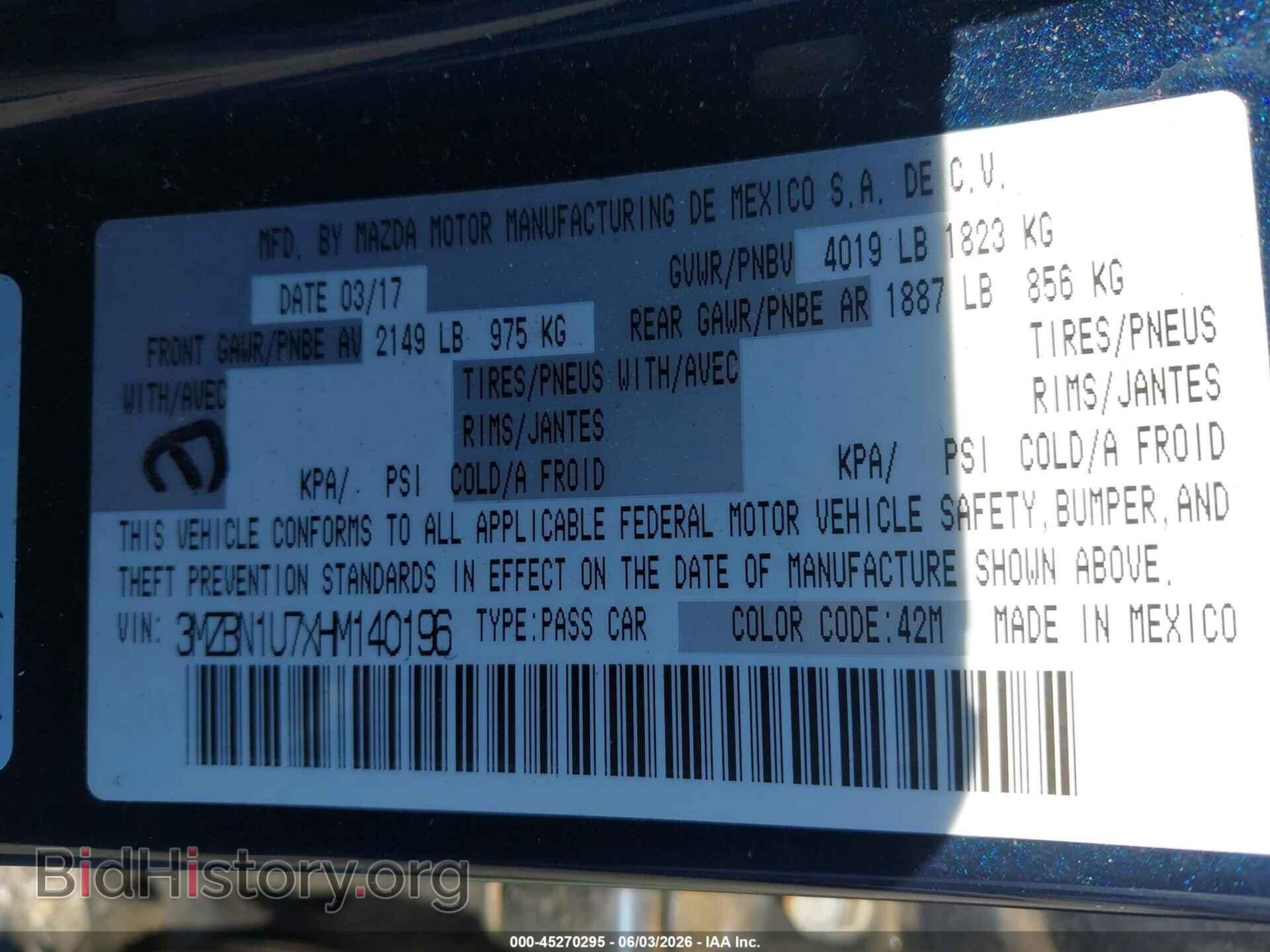 2017 MAZDA MAZDA3 - VIN: 3MZBN1U7XHM140196 - Фото 9