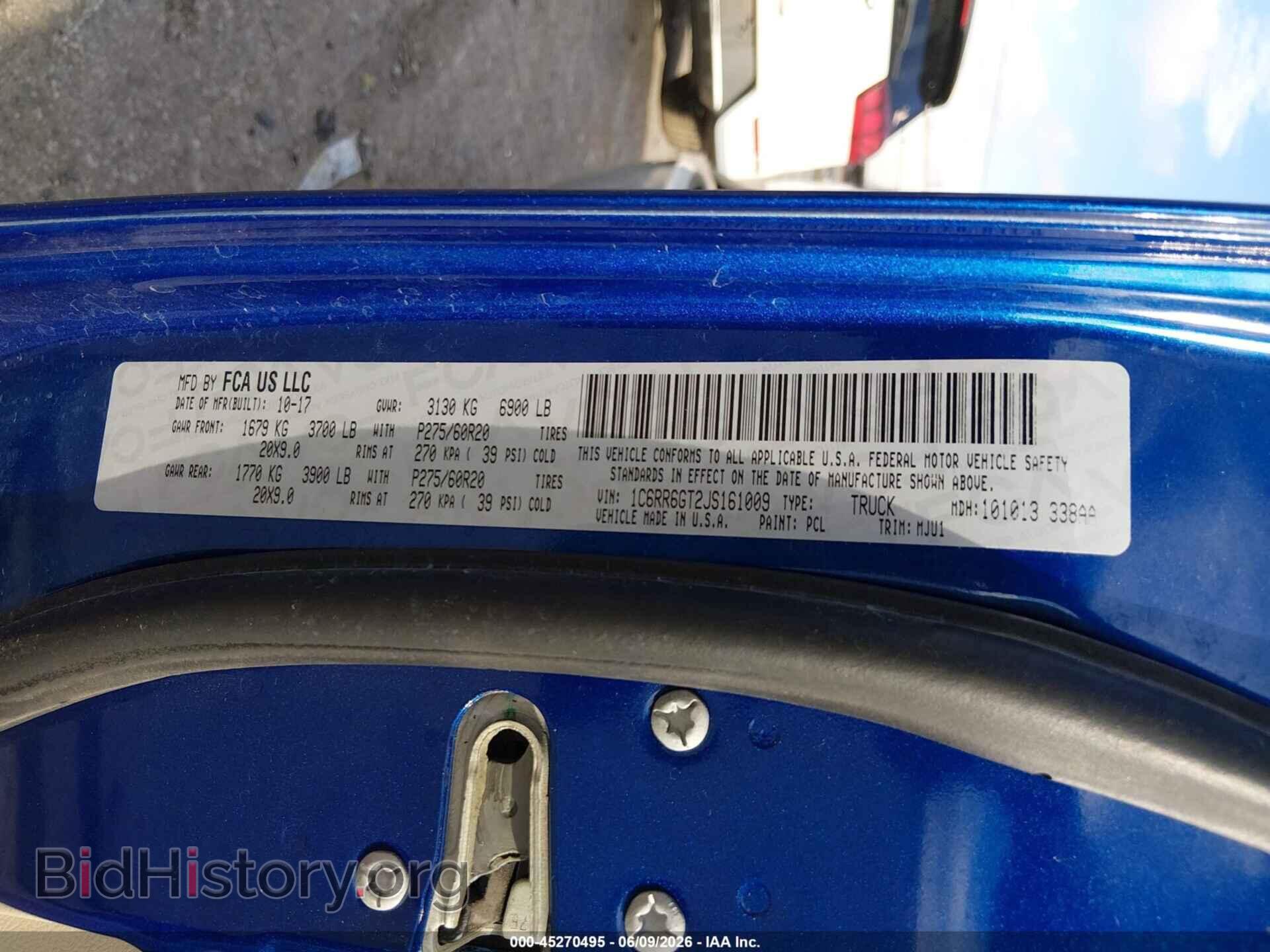 2018 RAM 1500 - VIN: 1C6RR6GT2JS161009 - Фото 9