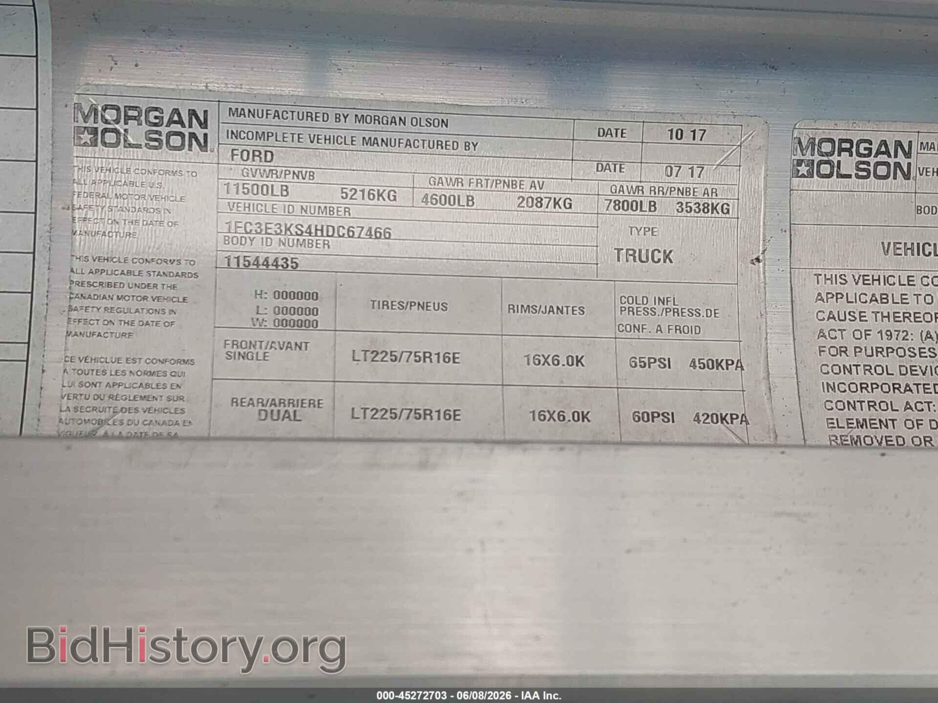 2017 FORD E-350 STRIPPED - VIN: 1FC3E3KS4HDC67466 - Photo 9