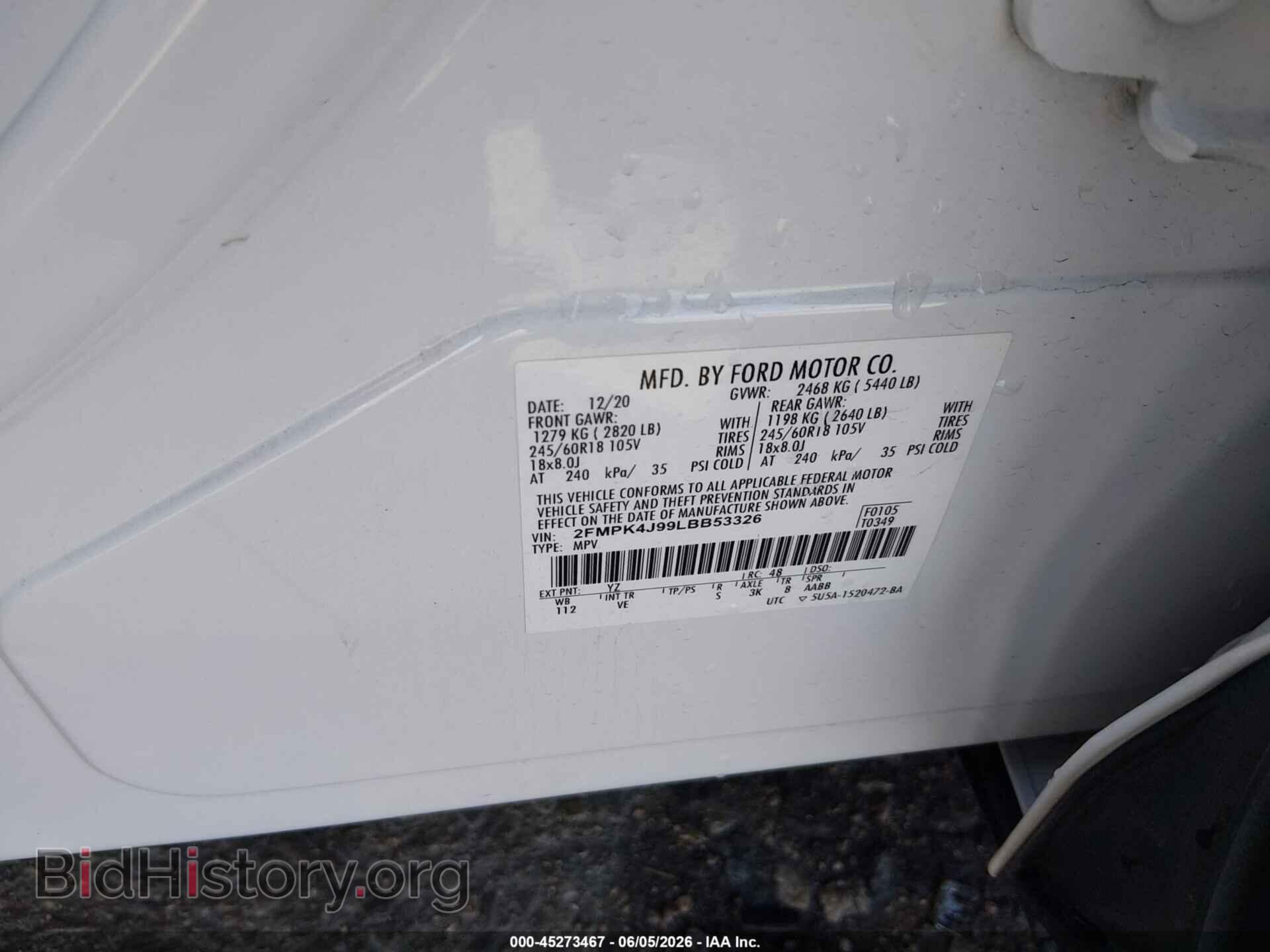 2020 FORD EDGE - VIN: 2FMPK4J99LBB53326 - Photo 9