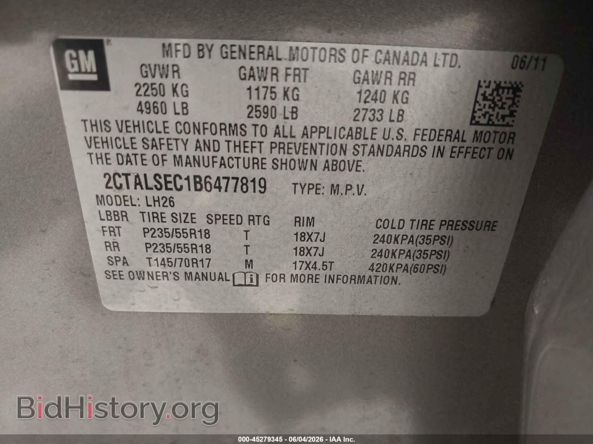 2011 GMC TERRAIN - VIN: 2CTALSEC1B6477819 - Фото 9