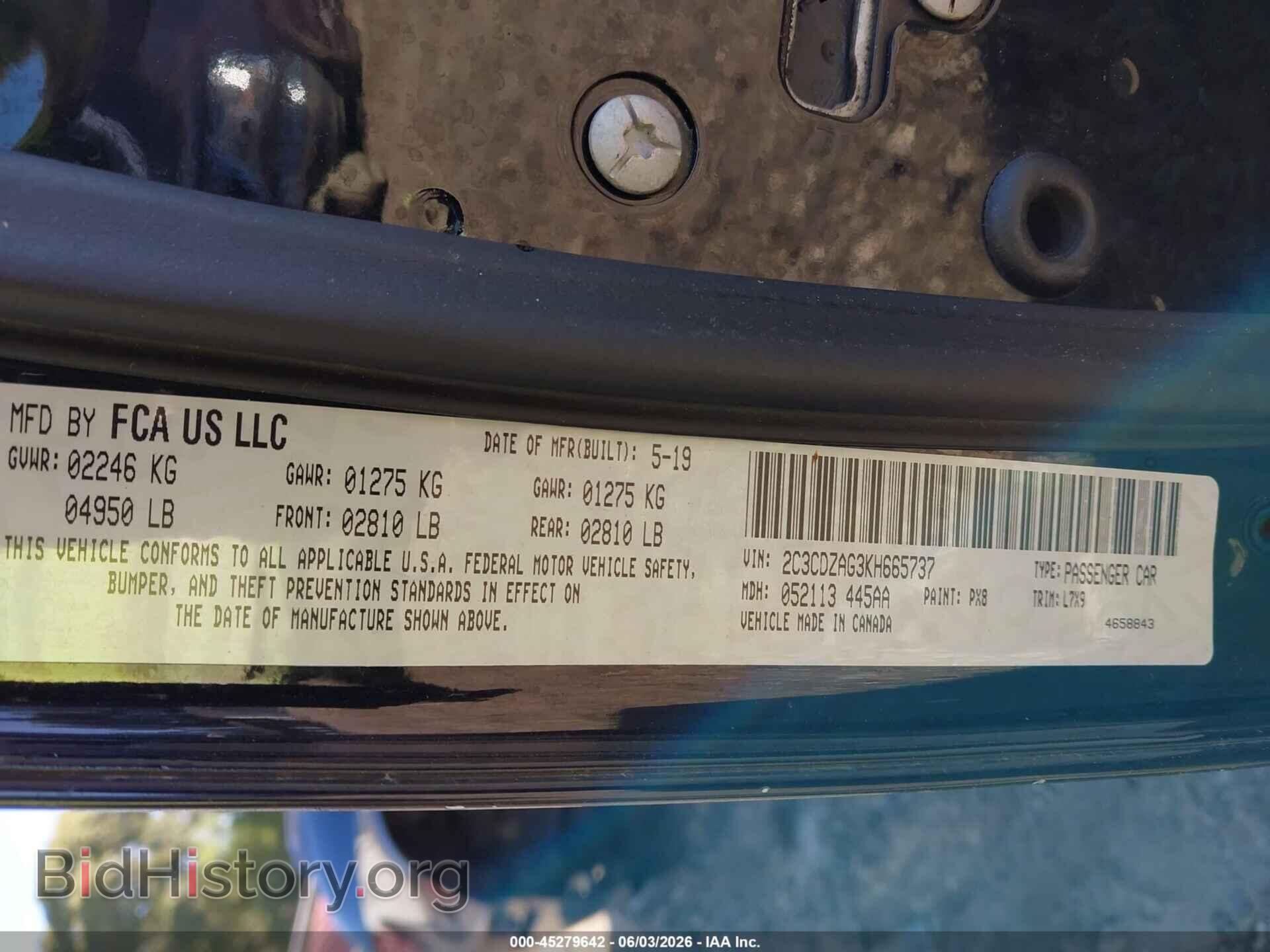 2019 DODGE CHALLENGER - VIN: 2C3CDZAG3KH665737 - Фото 9