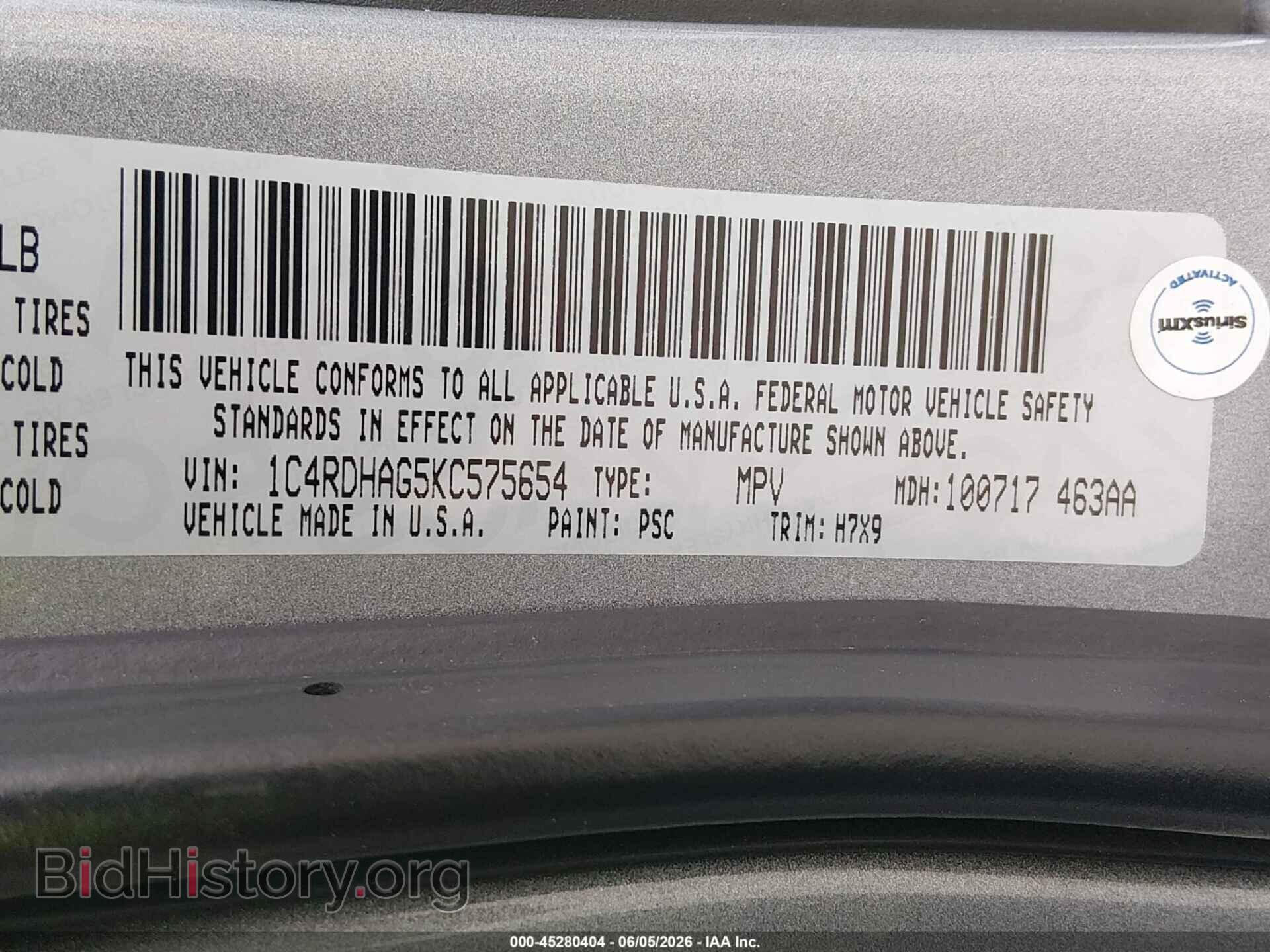 2019 DODGE DURANGO - VIN: 1C4RDHAG5KC575654 - Photo 9