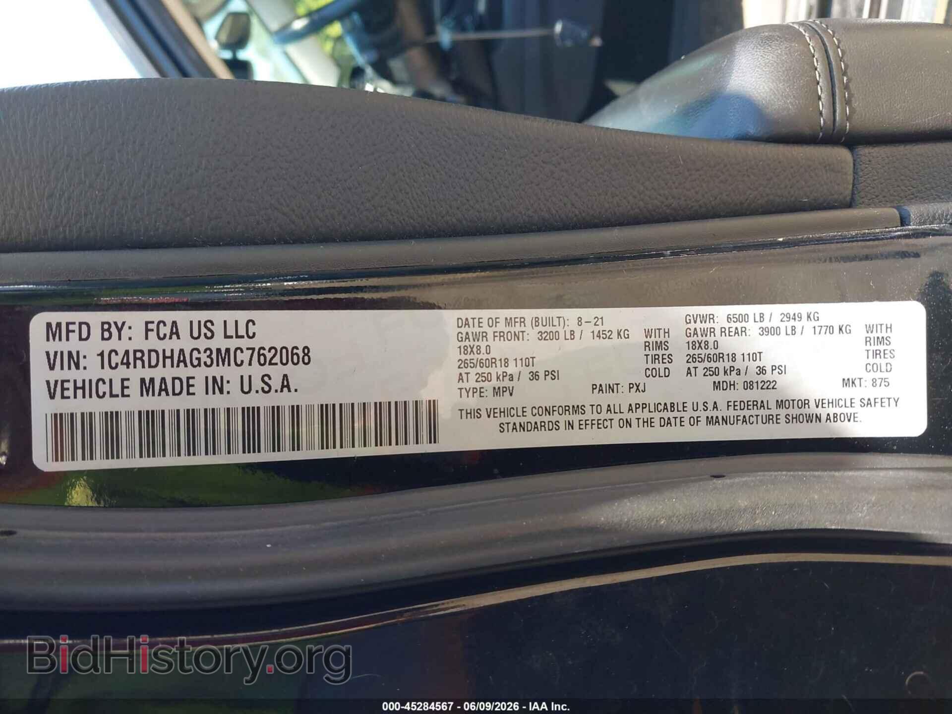 2021 DODGE DURANGO - VIN: 1C4RDHAG3MC762068 - Photo 9