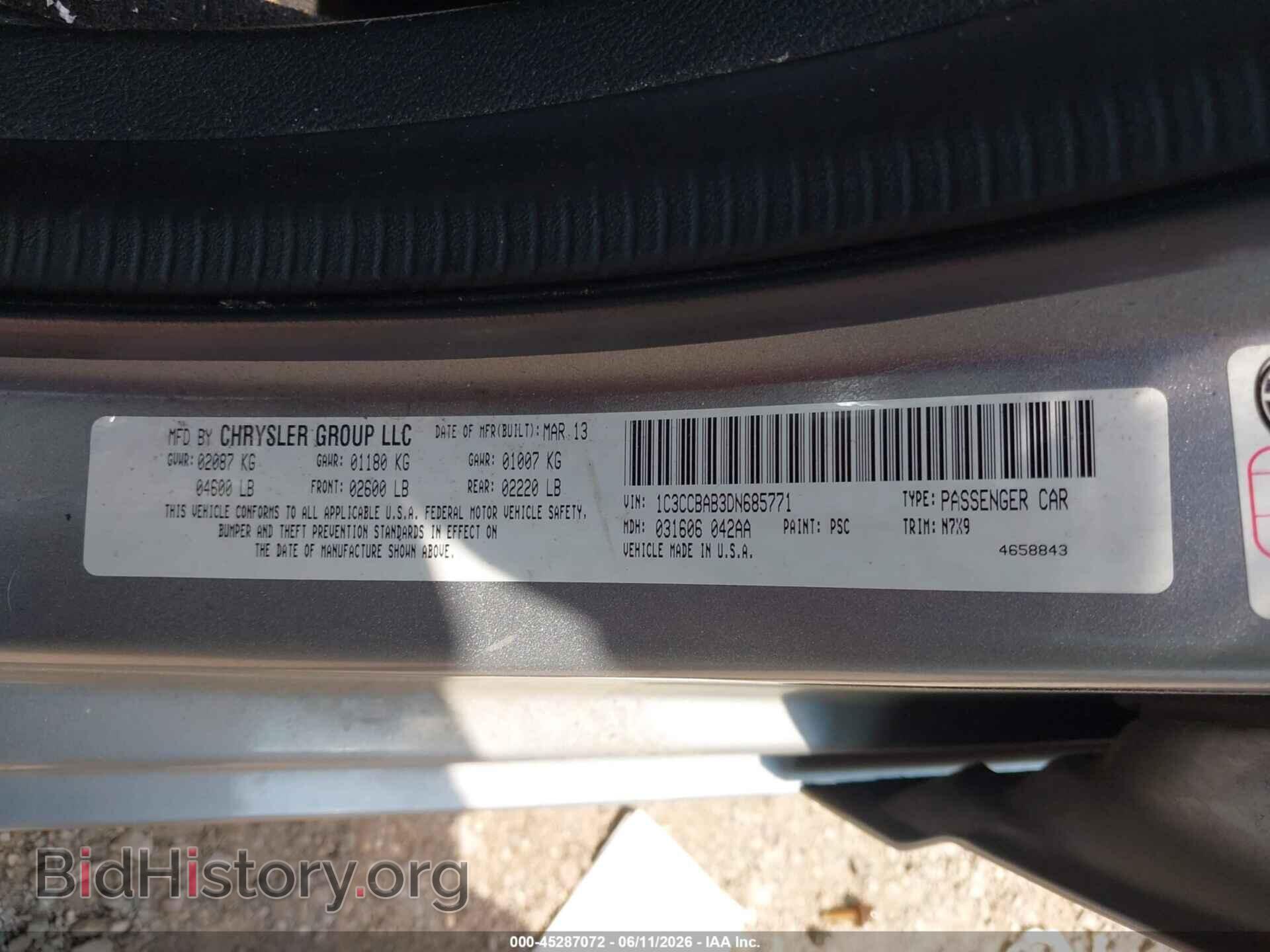 2013 CHRYSLER 200 - VIN: 1C3CCBAB3DN685771 - Photo 9