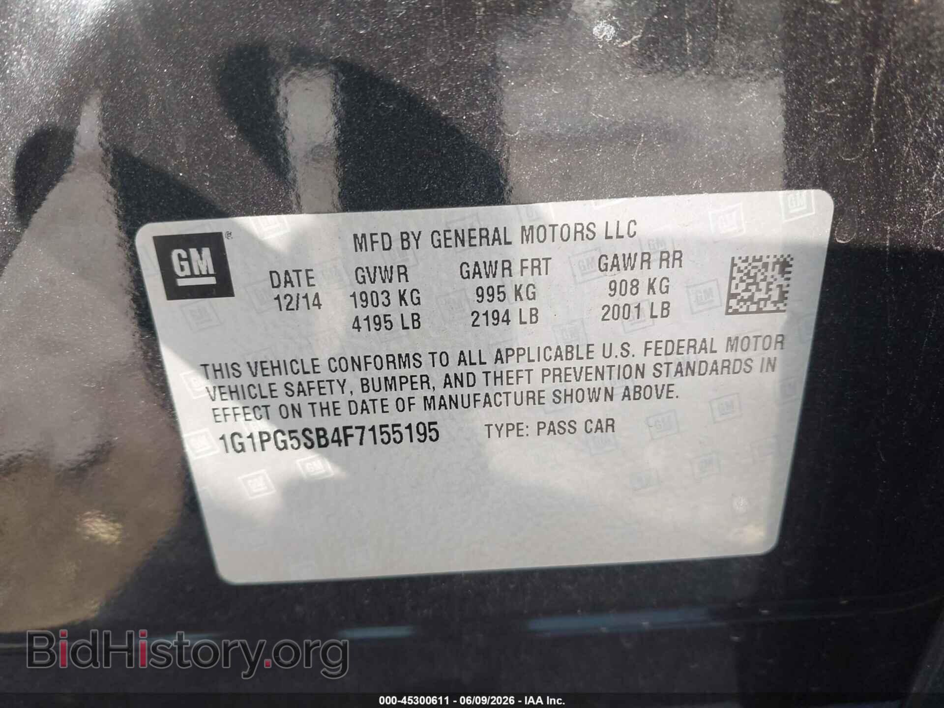 2015 CHEVROLET CRUZE - VIN: 1G1PG5SB4F7155195 - Photo 9